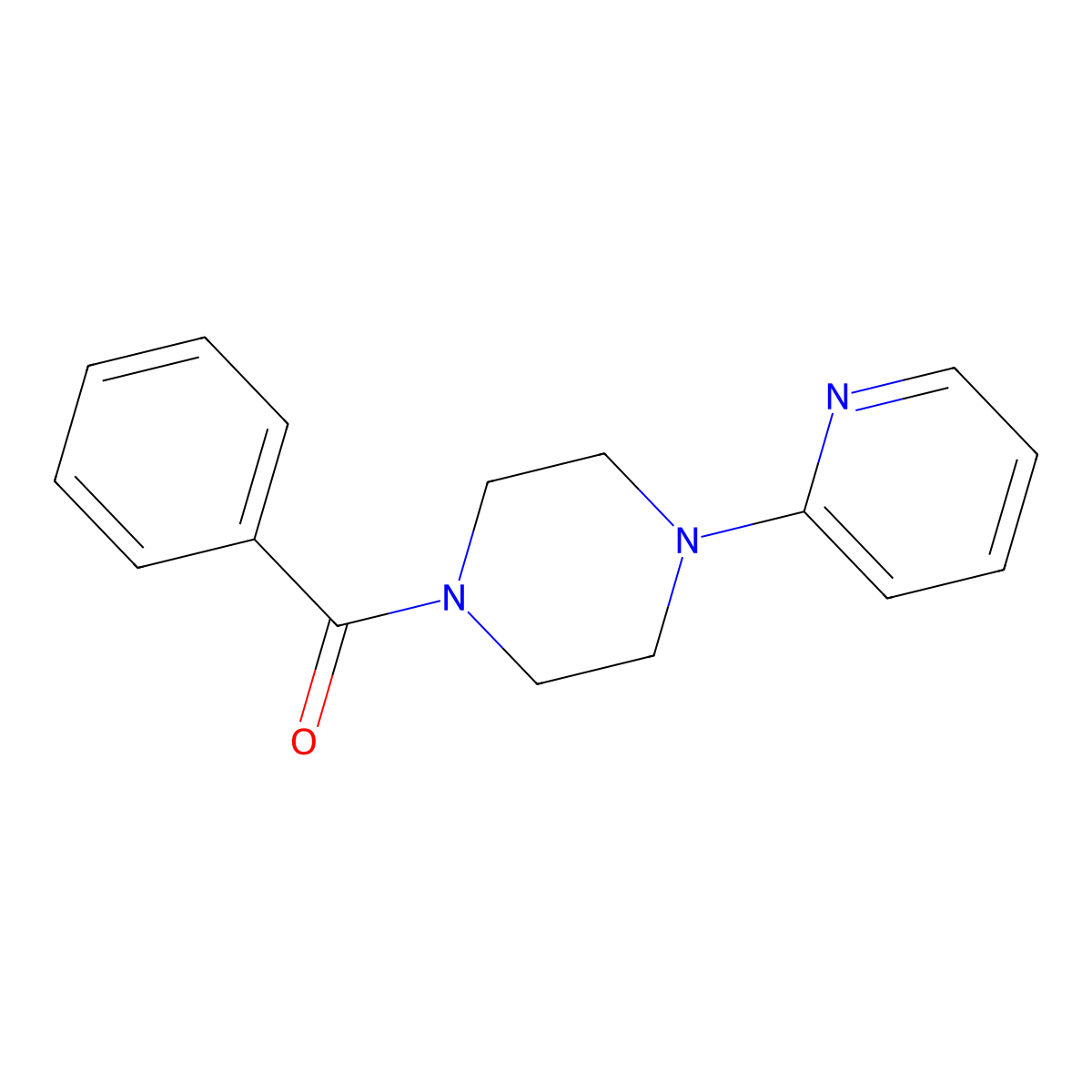 Phenyl 4-(2-pyridyl)piperazinyl ketone molecular structure, CAS 166438-06-8