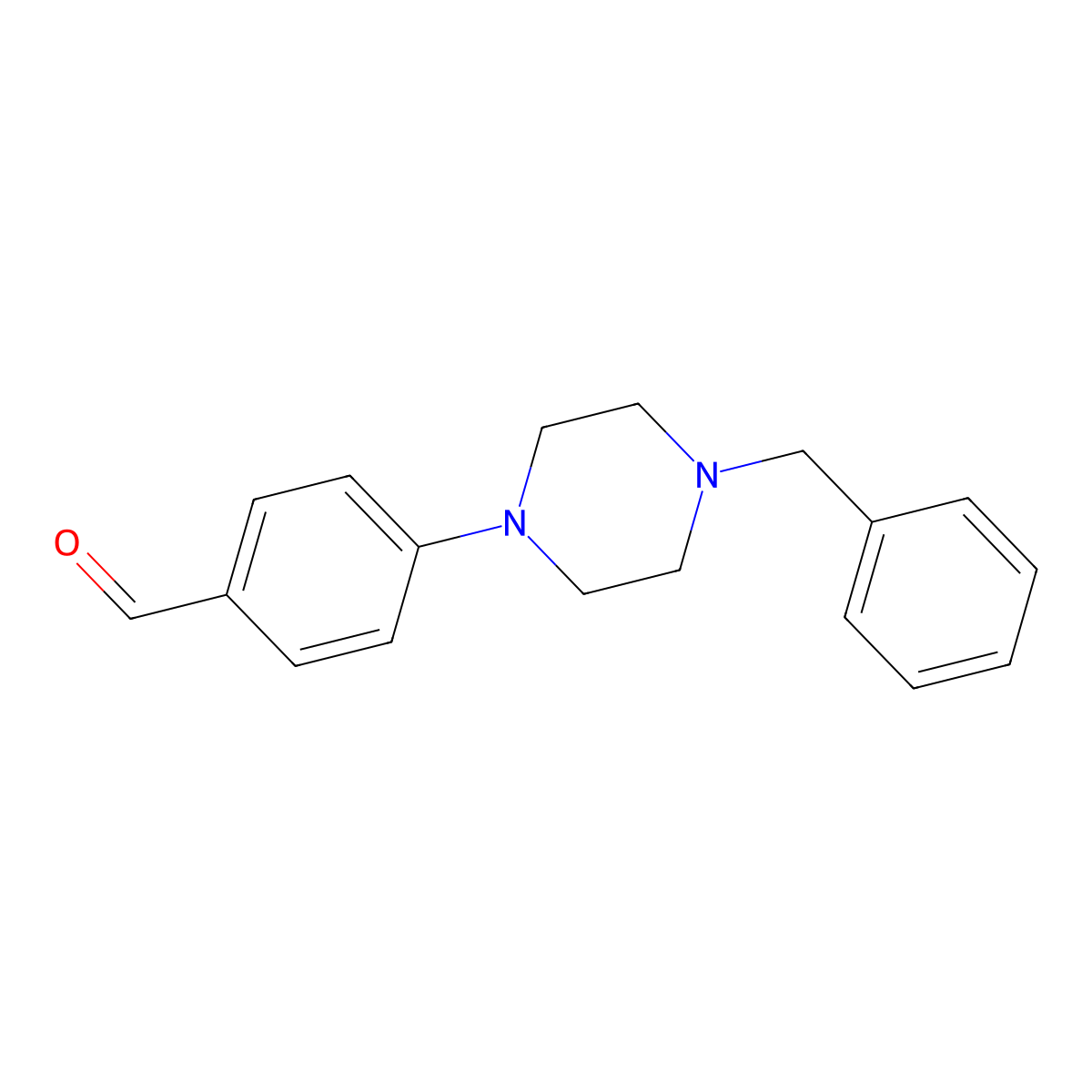 4-(4-Benzylpiperazin-1-yl)benzaldehyde molecular structure, CAS 166438-88-6