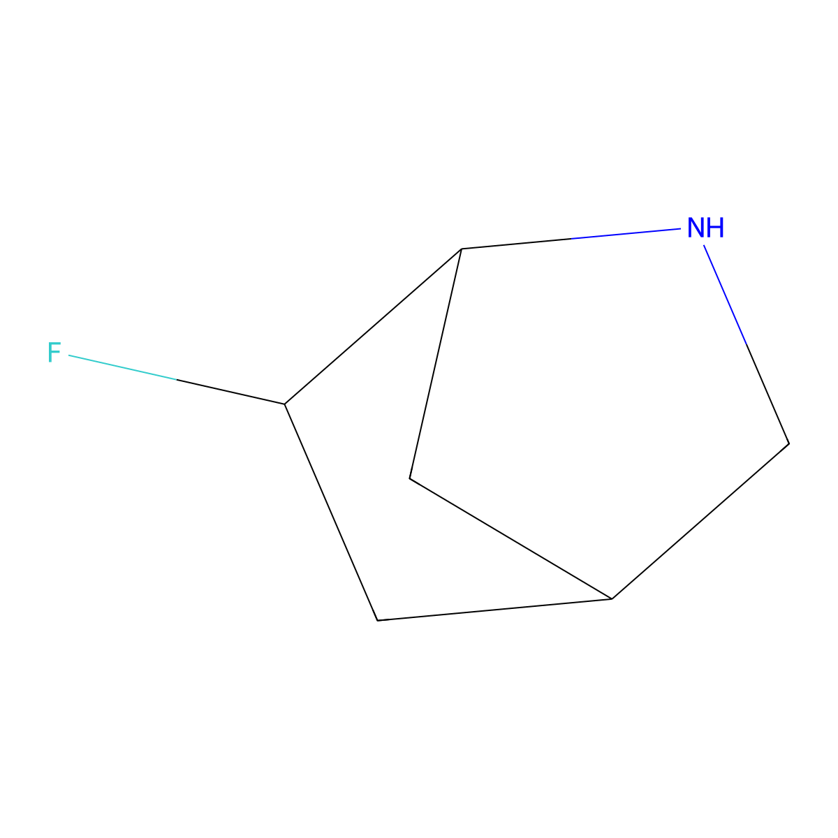 6-Fluoro-2-azabicyclo[2.2.1]heptane molecular structure, CAS 1664383-82-7