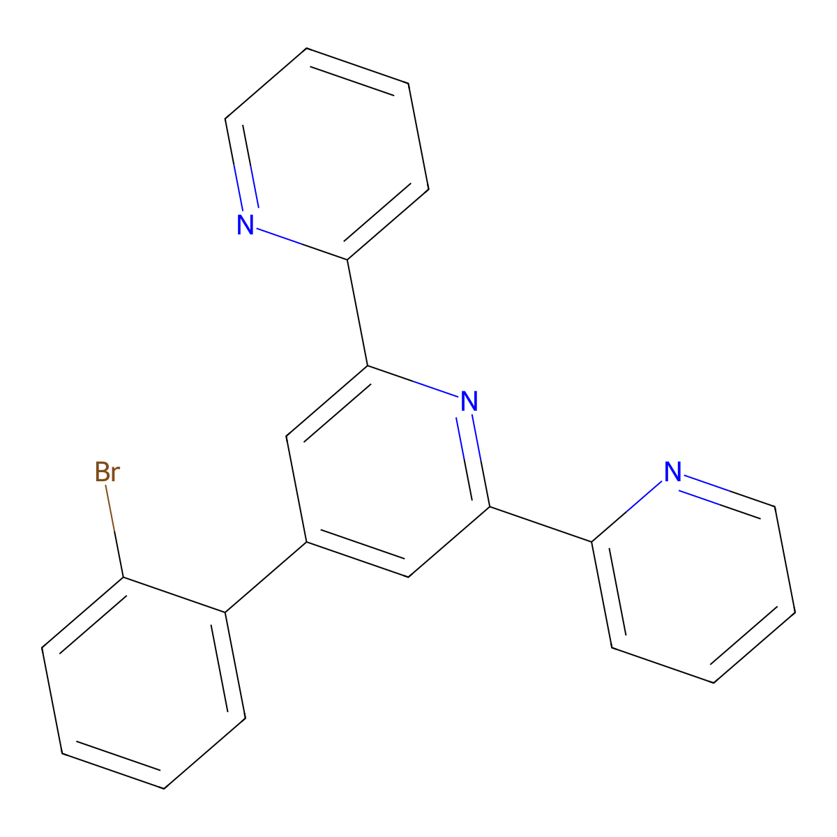 4'-(2-Bromophenyl)-2,2':6',2''-terpyridine molecular structure, CAS 1664384-14-8