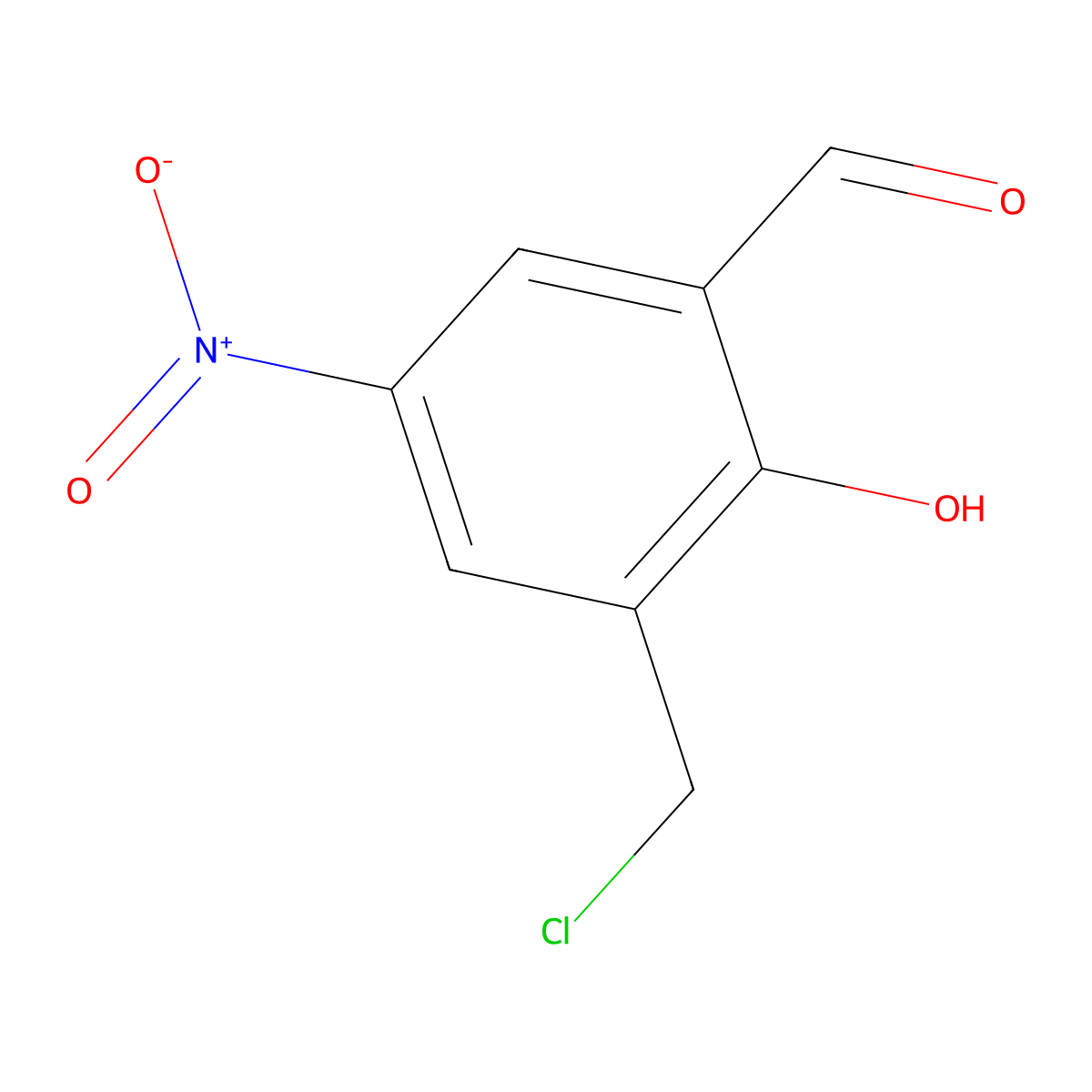 3-(Chloromethyl)-2-hydroxy-5-nitrobenzaldehyde molecular structure, CAS 16644-30-7