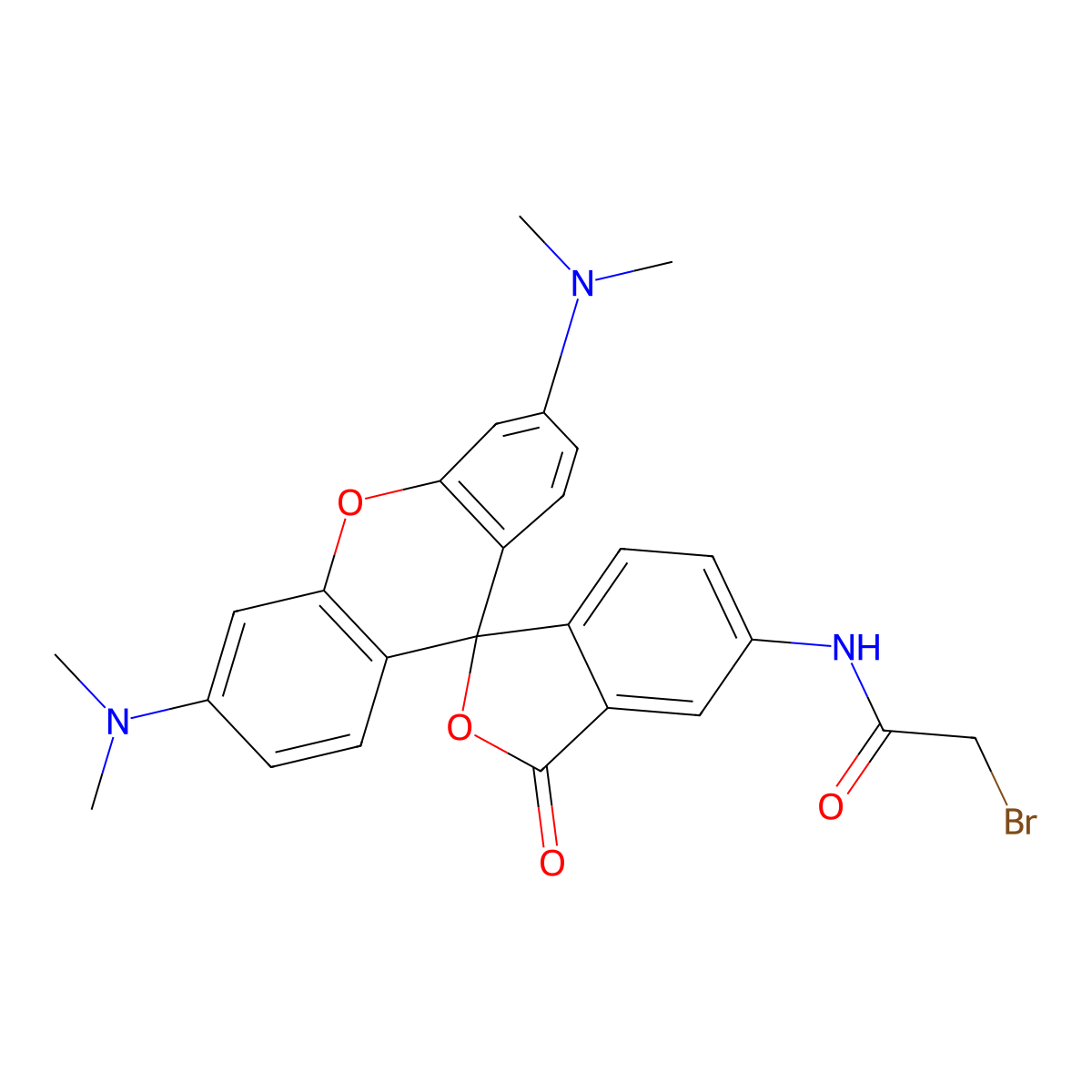 5-[Bromoacetamido]tetramethylrhodamine molecular structure, CAS 166442-38-2