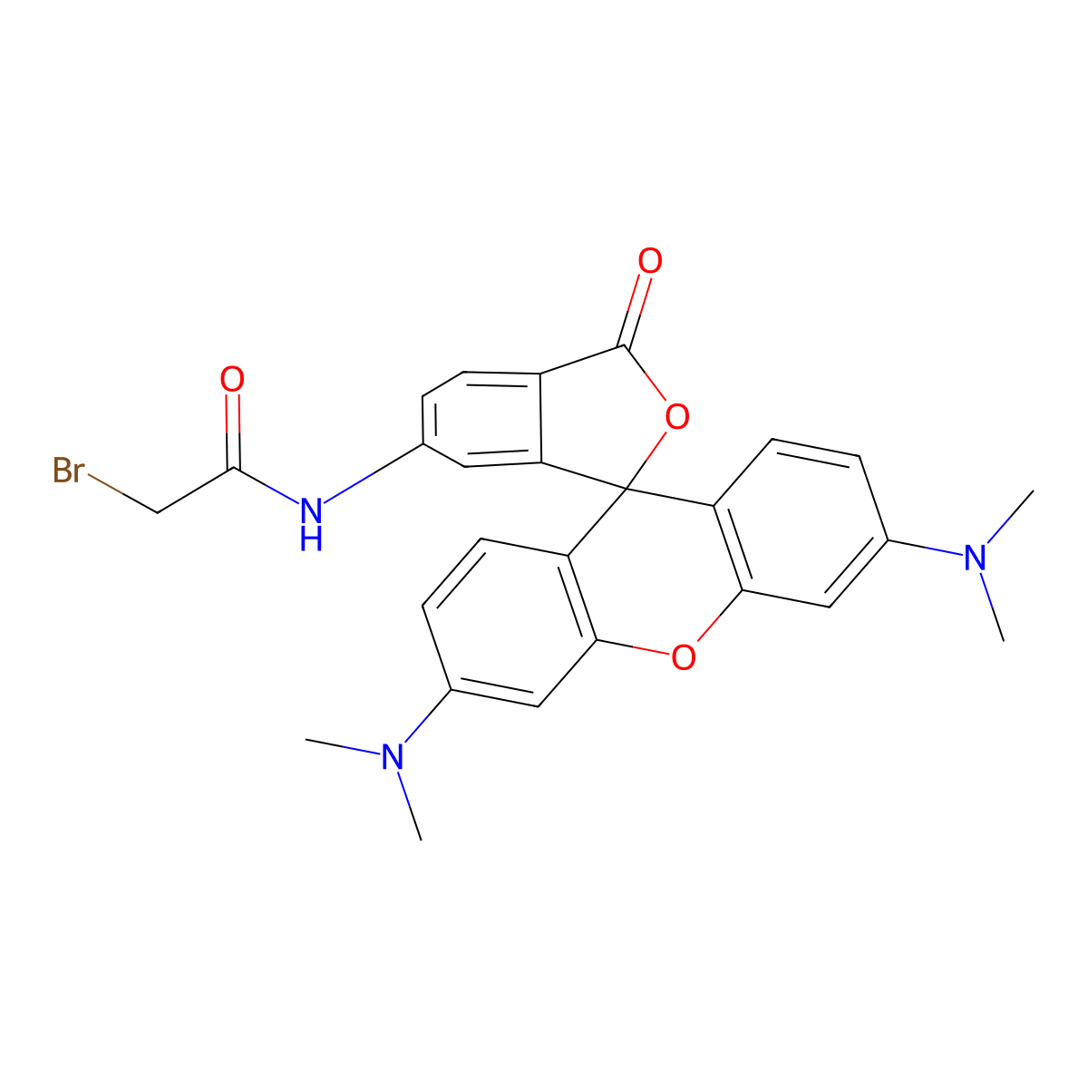 6-[Bromoacetamido]tetramethylrhodamine molecular structure, CAS 166442-39-3
