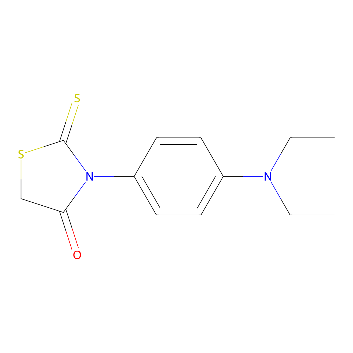 3-[4-(Diethylamino)phenyl]-2-thioxo-1,3-thiazolidin-4-one molecular structure, CAS 166442-70-2