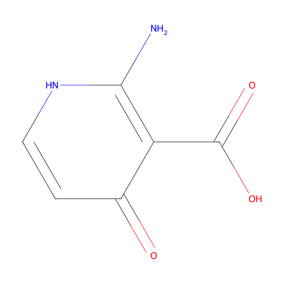 2-Amino-4-hydroxynicotinic acid molecular structure, CAS 166445-46-1