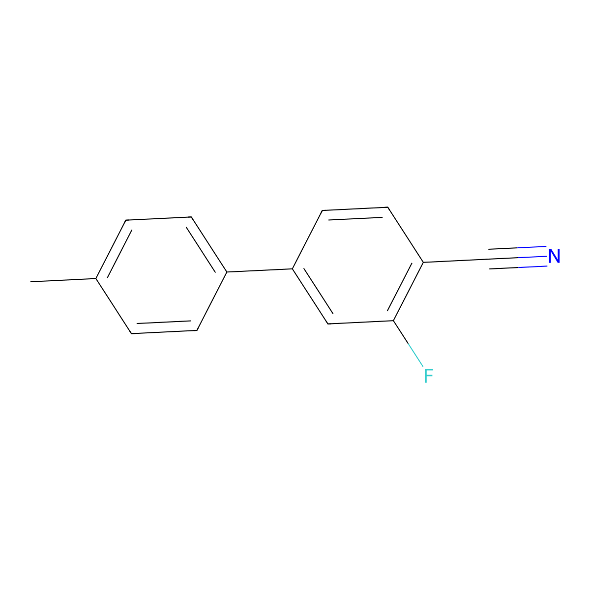 2-Fluoro-4-(4-methylphenyl)benzonitrile molecular structure, CAS 166446-31-7