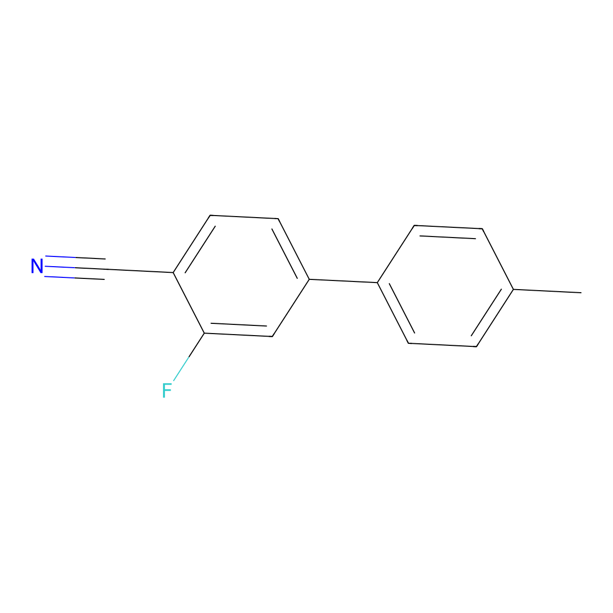 2-Fluoro-4-(4-methylphenyl)benzonitrile molecular structure, CAS 166446-31-7