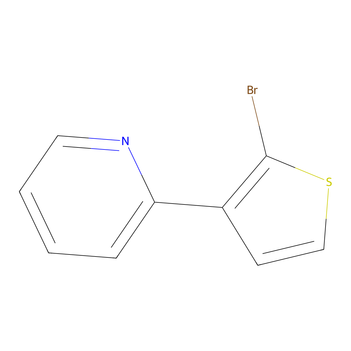 2-(2-Bromo-3-thienyl)pyridine molecular structure, CAS 166450-78-8
