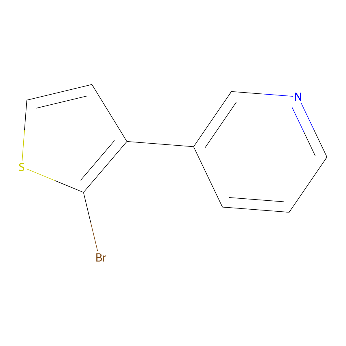 3-(2-Bromothiophen-3-yl)pyridine molecular structure, CAS 166450-79-9