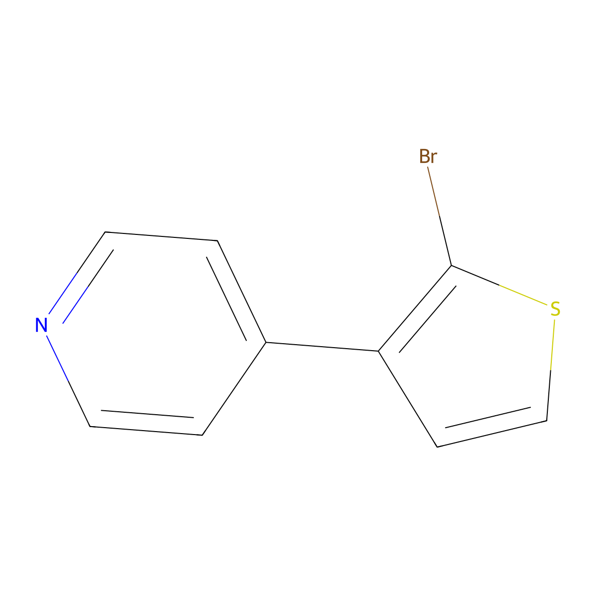 4-(2-Bromo-3-thienyl)pyridine molecular structure, CAS 166450-80-2