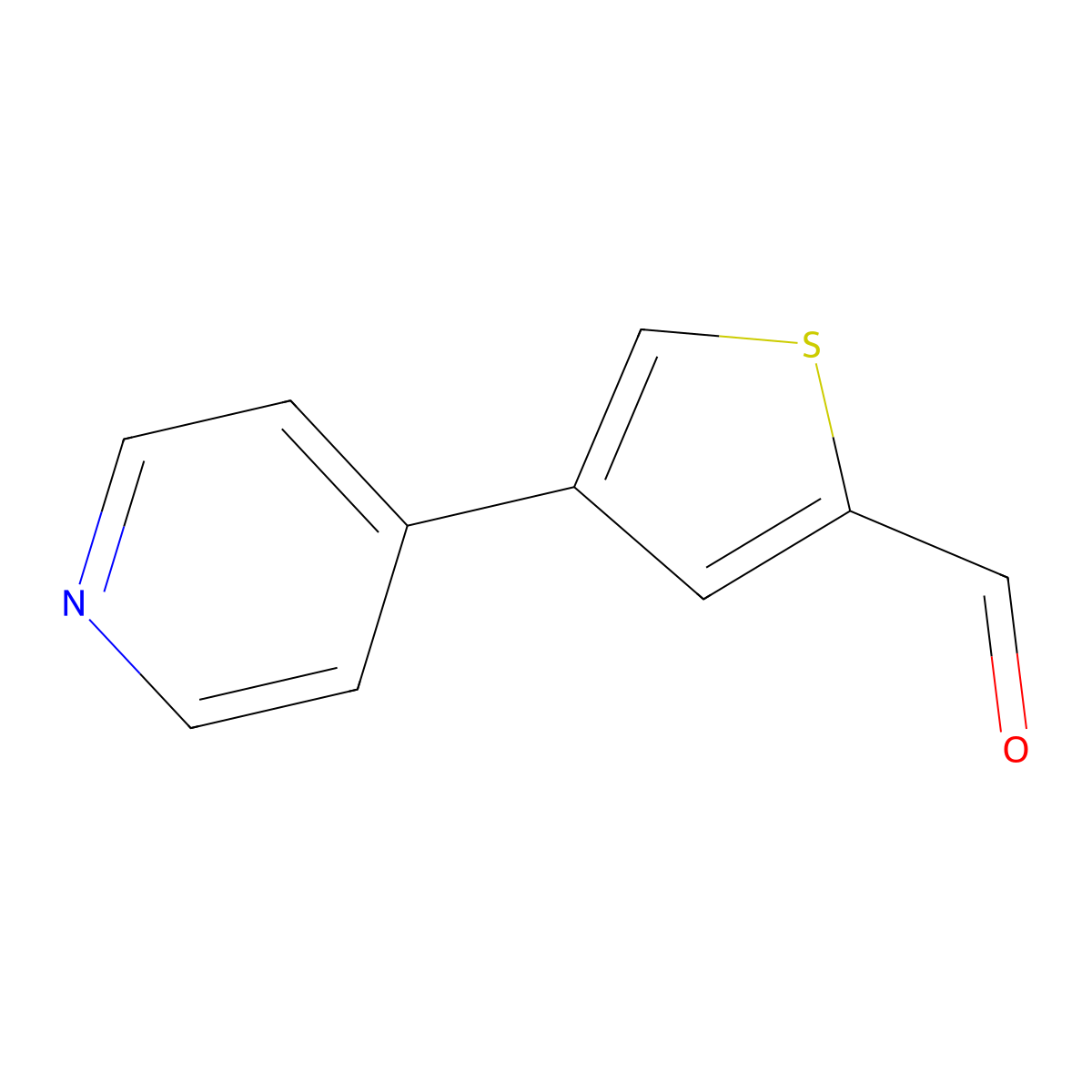 4-(4-Pyridinyl)-2-thiophenecarboxaldehyde molecular structure, CAS 166450-83-5