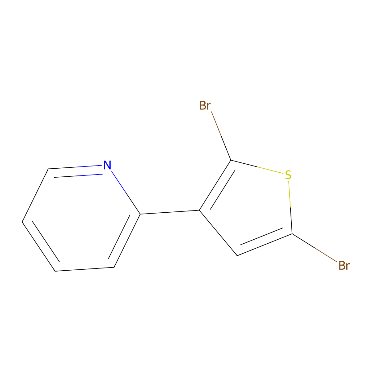 2-(2,5-Dibromo-3-thienyl)pyridine molecular structure, CAS 166450-96-0