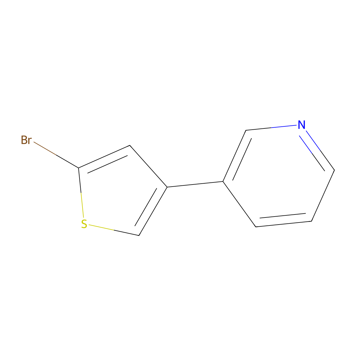 3-(5-Bromothiophen-3-yl)pyridine molecular structure, CAS 166450-99-3