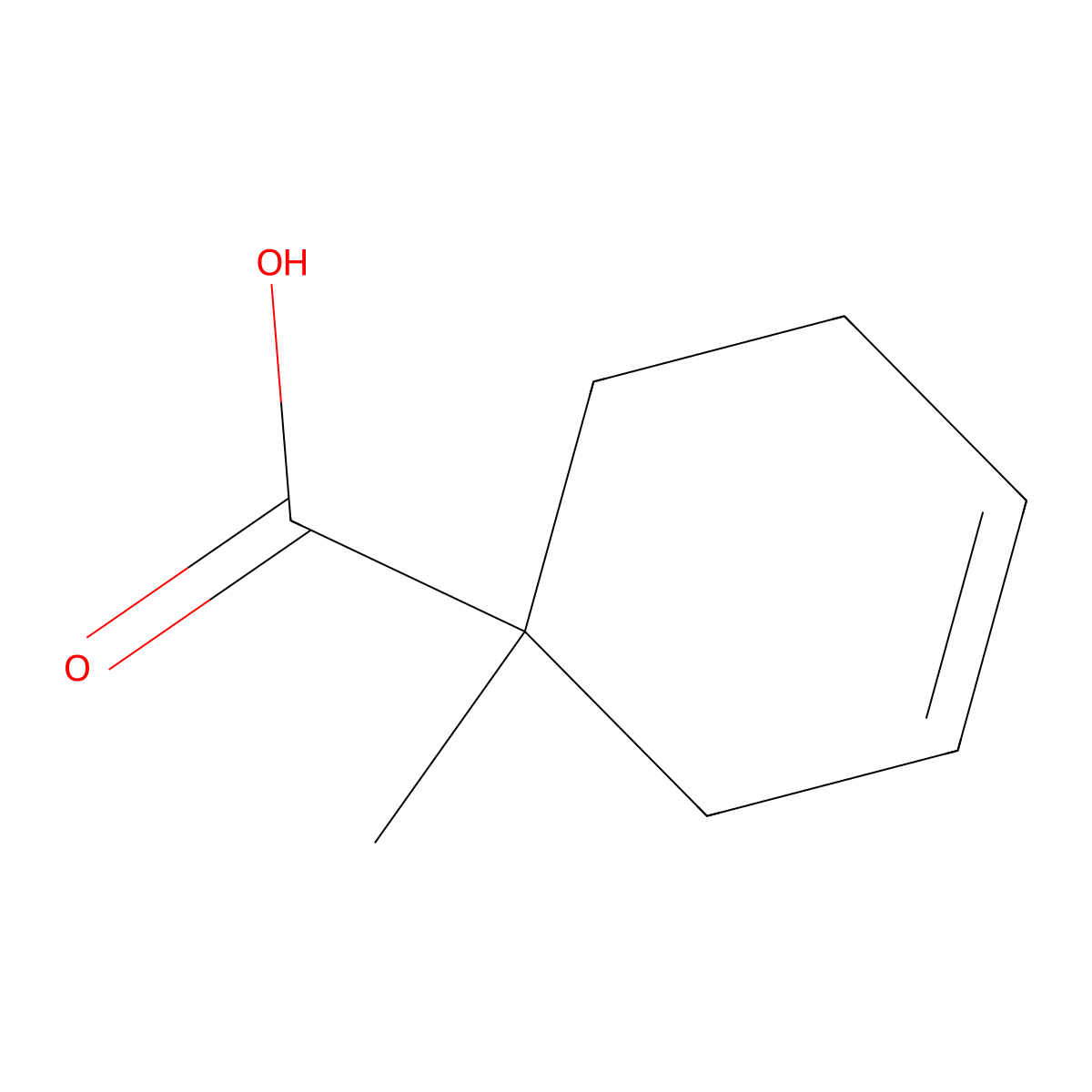1-Methylcyclohex-3-ene-1-carboxylic acid molecular structure, CAS 16646-42-7
