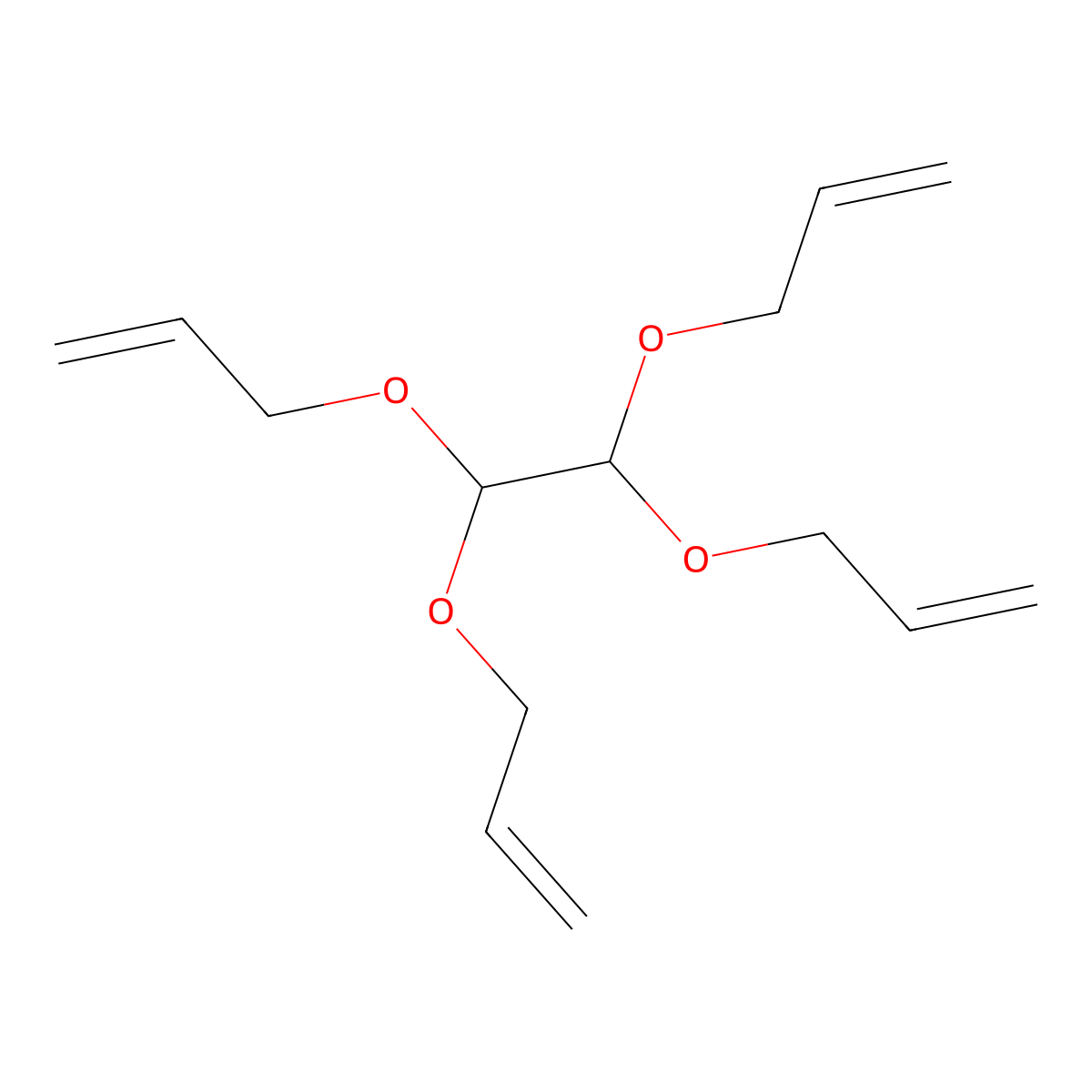 1,1,2,2-Tetrakis(allyloxy)ethane molecular structure, CAS 16646-44-9