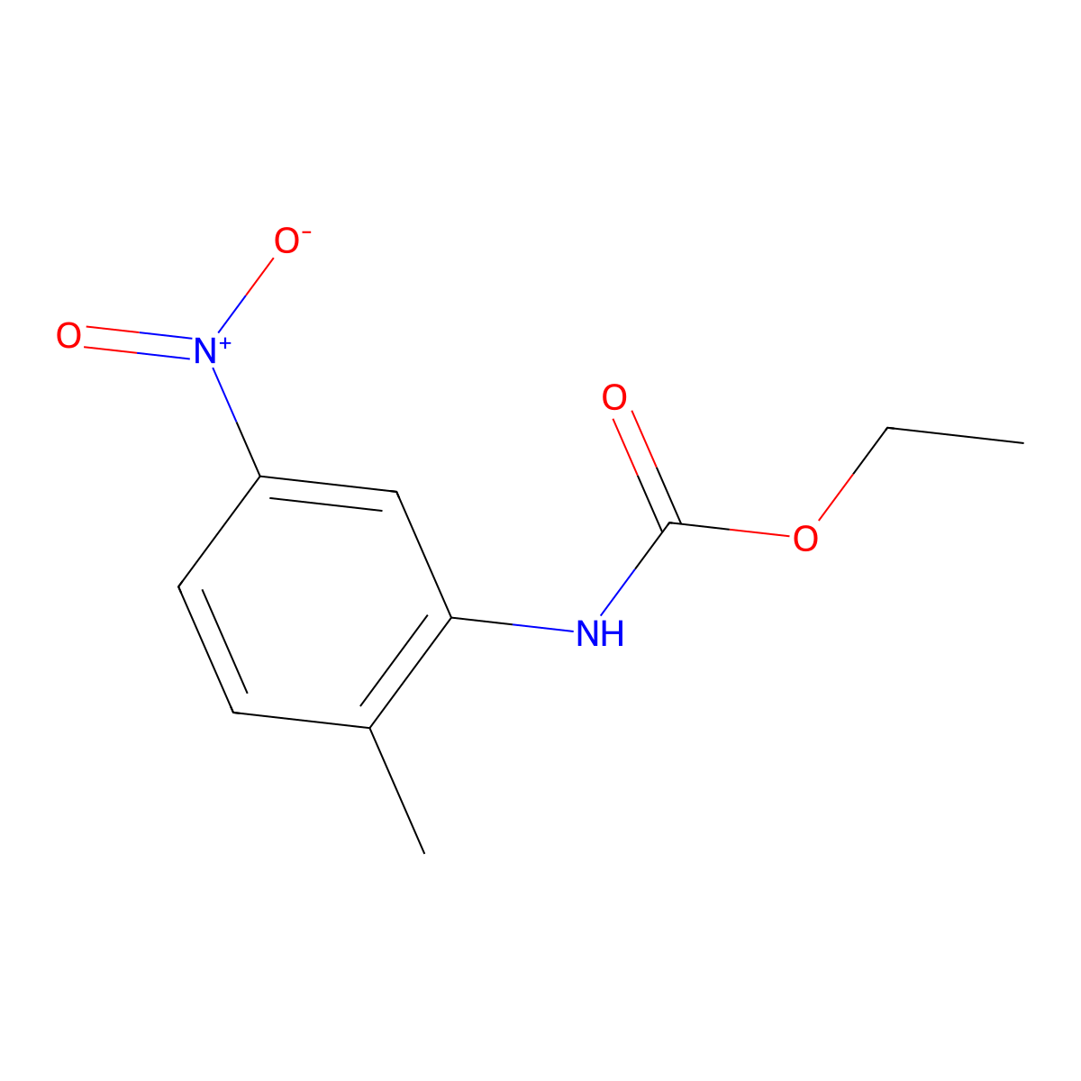 N-Ethoxycarbonyl-5-nitro-o-toluidine molecular structure, CAS 16648-52-5