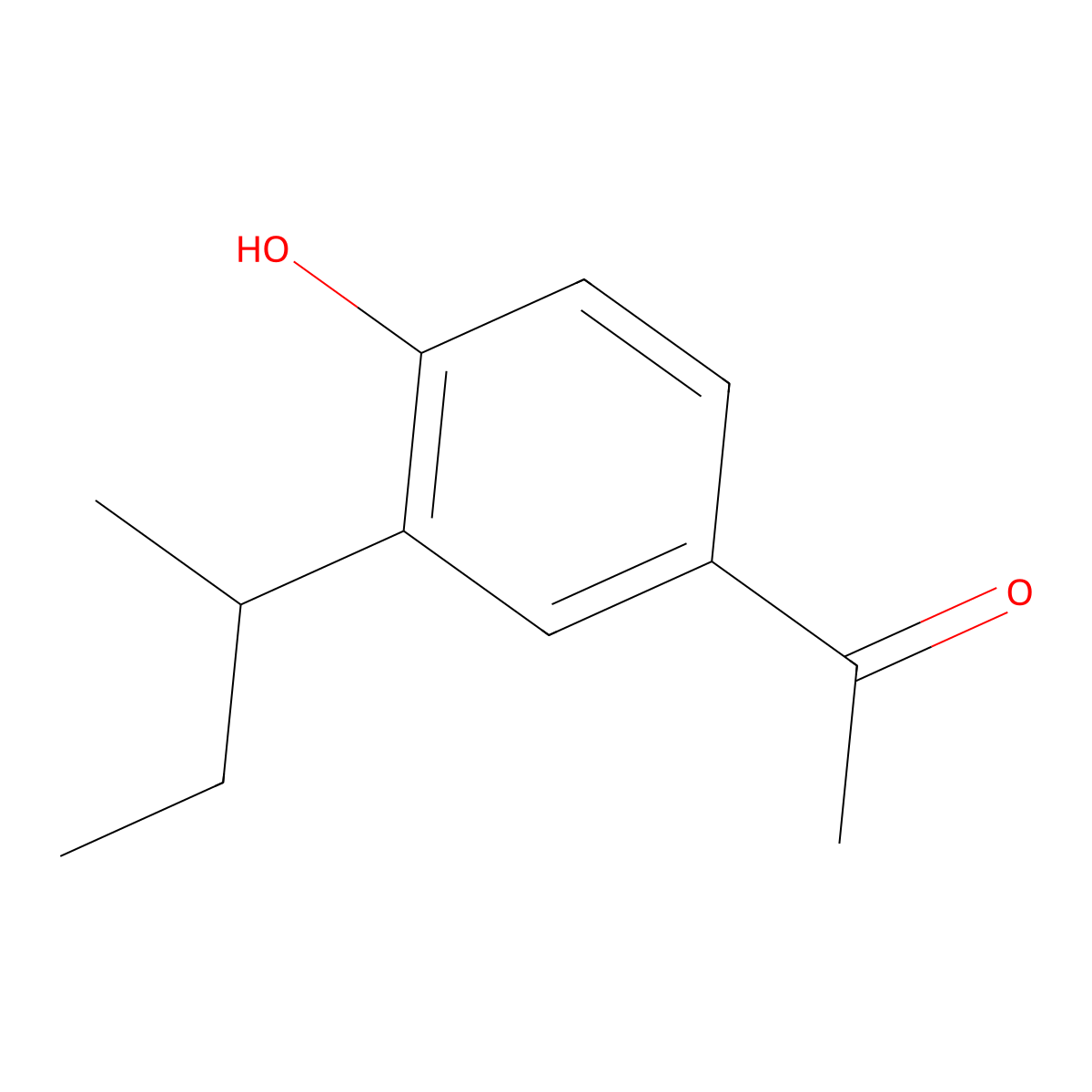 1-[3-(Butan-2-yl)-4-hydroxyphenyl]ethan-1-one molecular structure, CAS 16648-71-8
