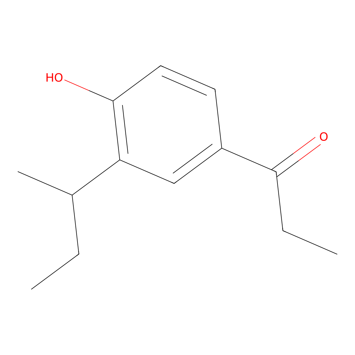 1-[3-(Butan-2-yl)-4-hydroxyphenyl]propan-1-one molecular structure, CAS 16648-74-1