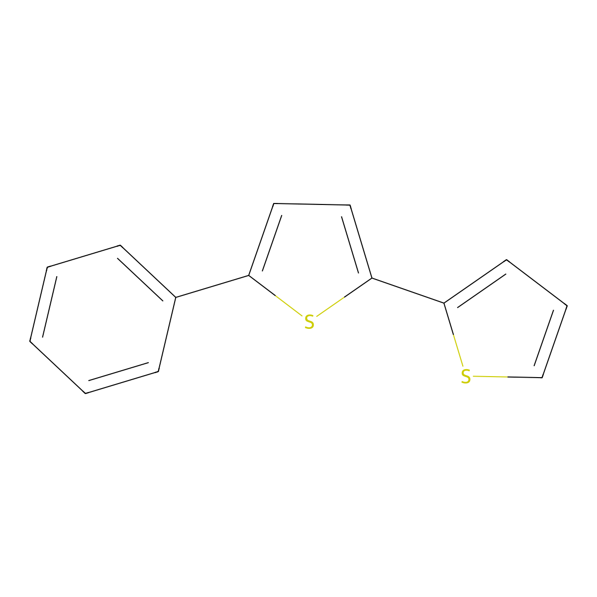 2,2'-Bithiophene, 5-phenyl- molecular structure, CAS 1665-31-2