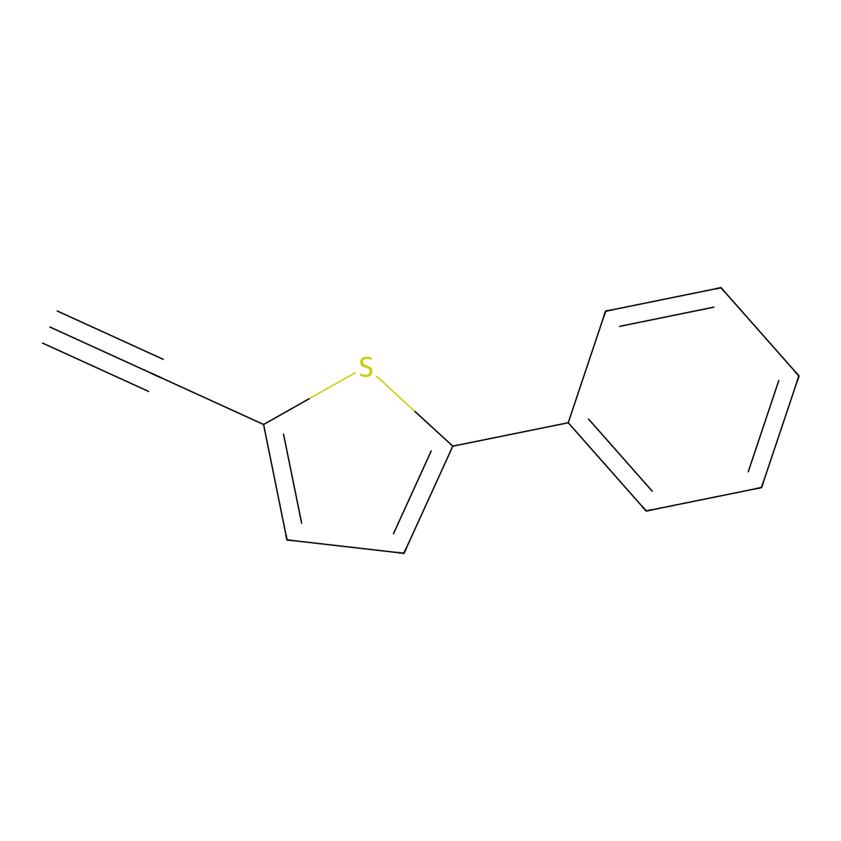 2-Ethynyl-5-phenylthiophene molecular structure, CAS 1665-35-6