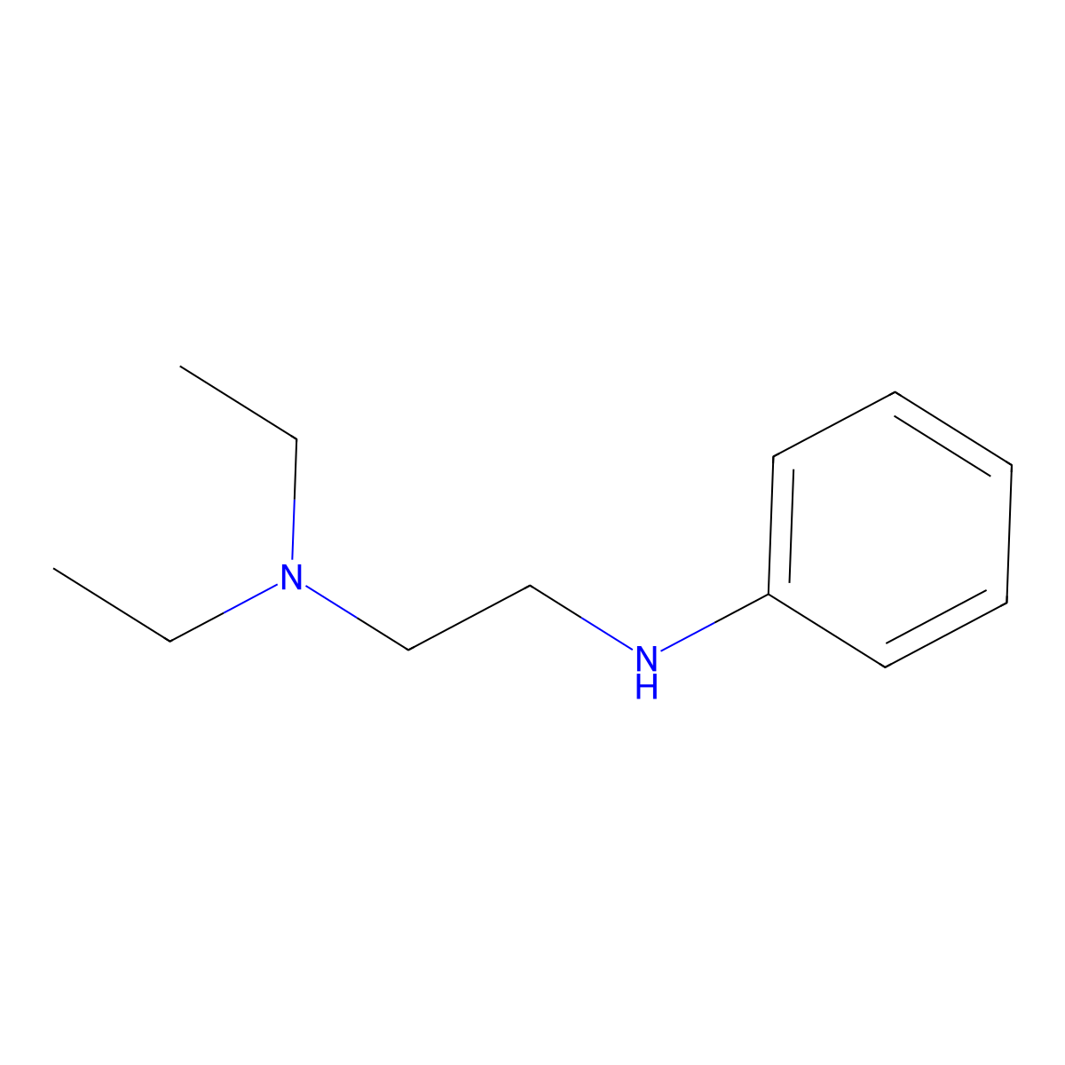 1,2-Ethanediamine, N1,N1-diethyl-N2-phenyl- molecular structure, CAS 1665-59-4
