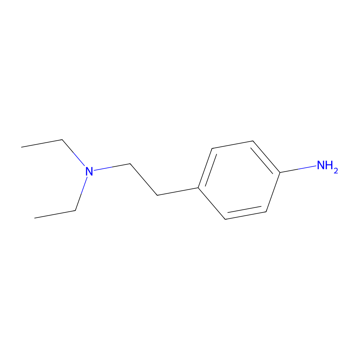 4-[2-(Diethylamino)ethyl]aniline molecular structure, CAS 1665-60-7