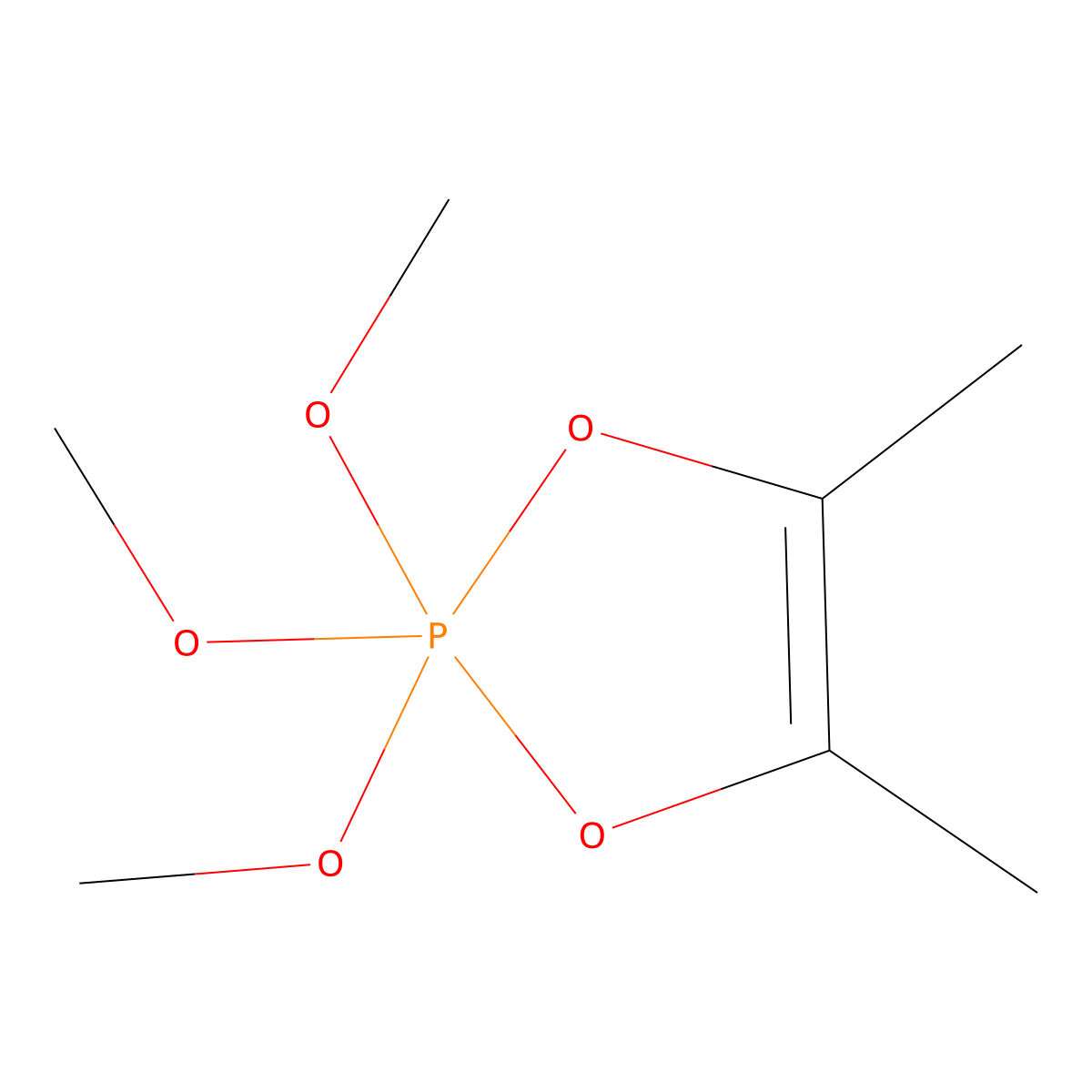 2lambda5-1,3,2-Dioxaphosphole, 2,2,2-trimethoxy-4,5-dimethyl- molecular structure, CAS 1665-79-8