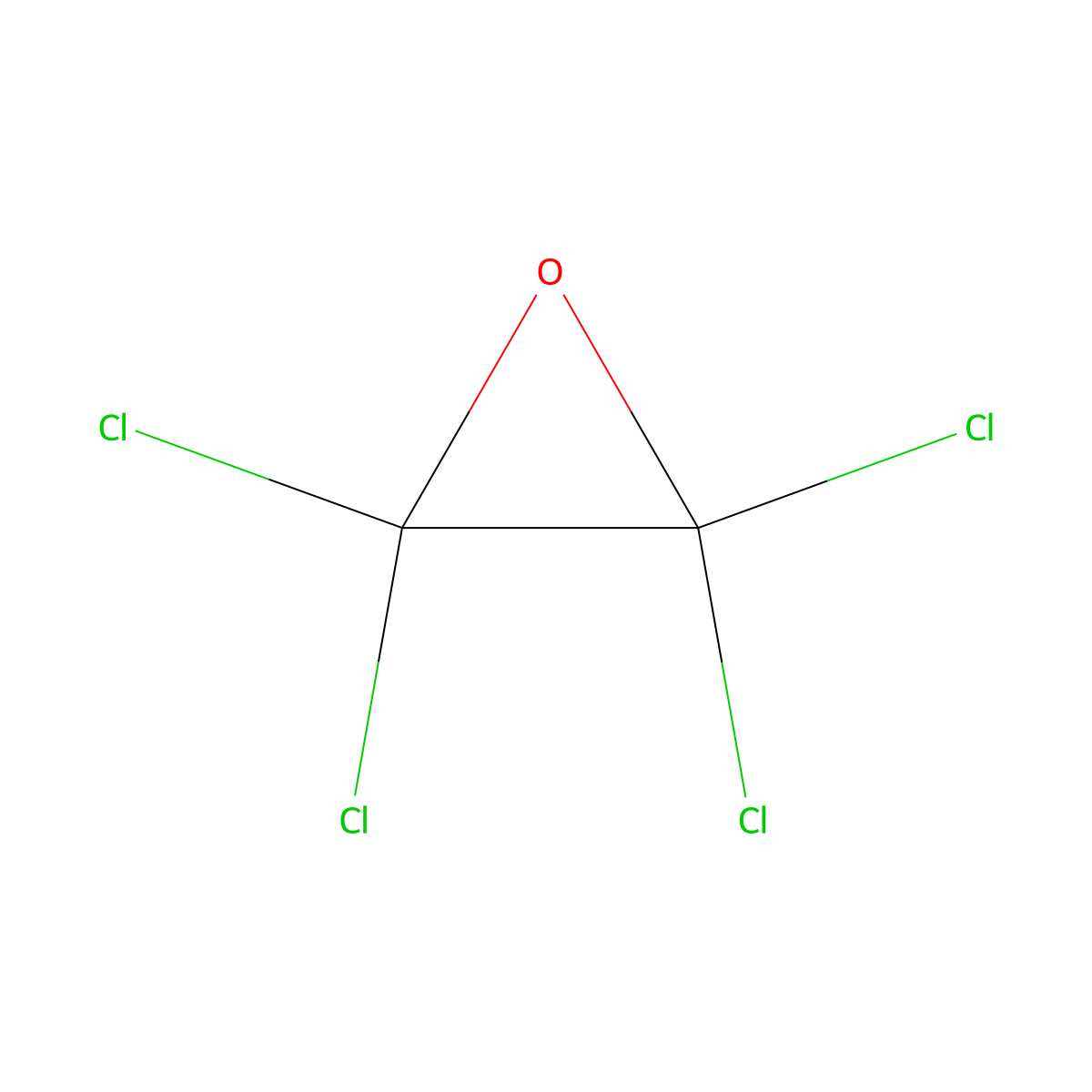 Tetrachloroethylene oxide molecular structure, CAS 16650-10-5