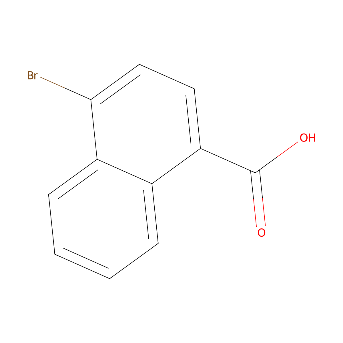 4-Bromo-1-naphthoic acid molecular structure, CAS 16650-55-8