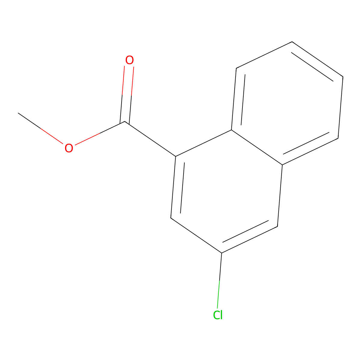 Methyl 3-chloronaphthalene-1-carboxylate molecular structure, CAS 16650-62-7