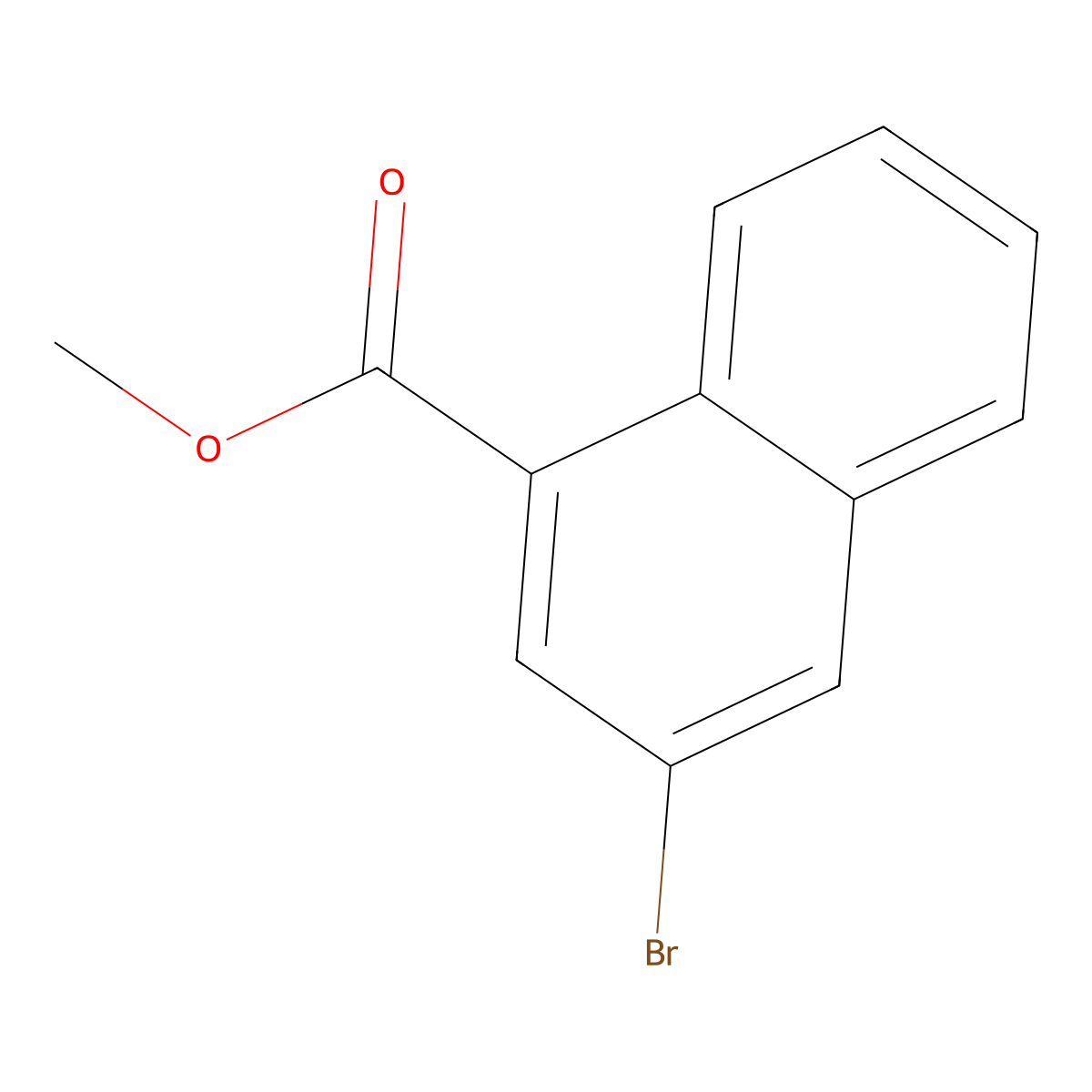 Methyl 3-bromonaphthalene-1-carboxylate molecular structure, CAS 16650-63-8
