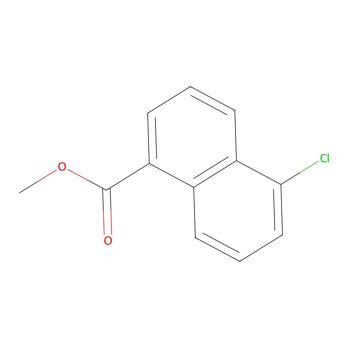 Methyl 5-chloronaphthalene-1-carboxylate molecular structure, CAS 16650-65-0