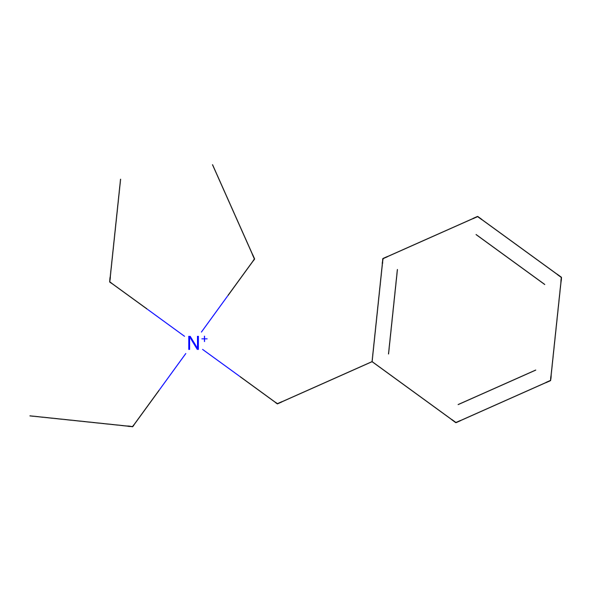Benzyltriethylammonium molecular structure, CAS 16652-03-2