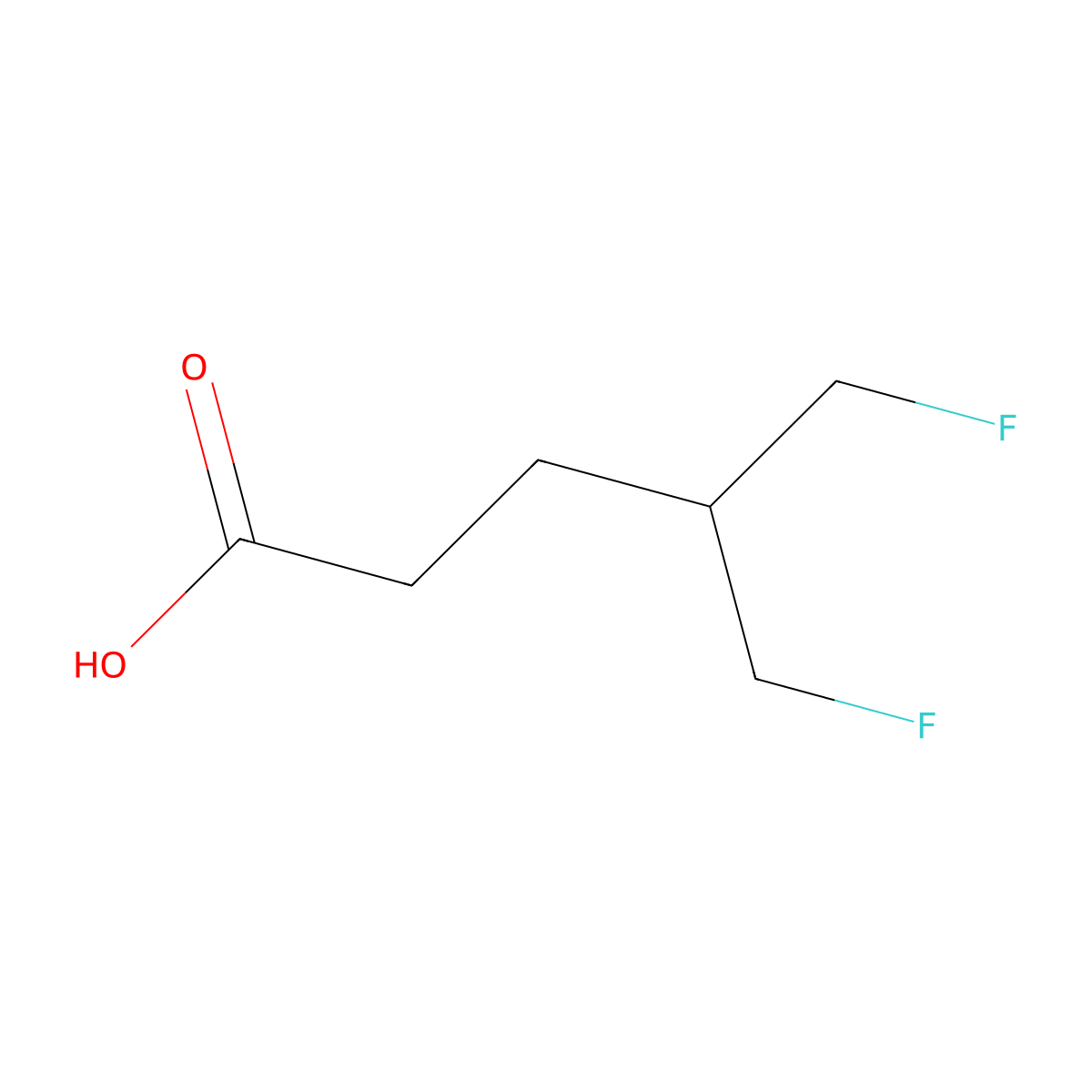 5-Fluoro-4-(fluoromethyl)pentanoicacid molecular structure, CAS 16652-29-2