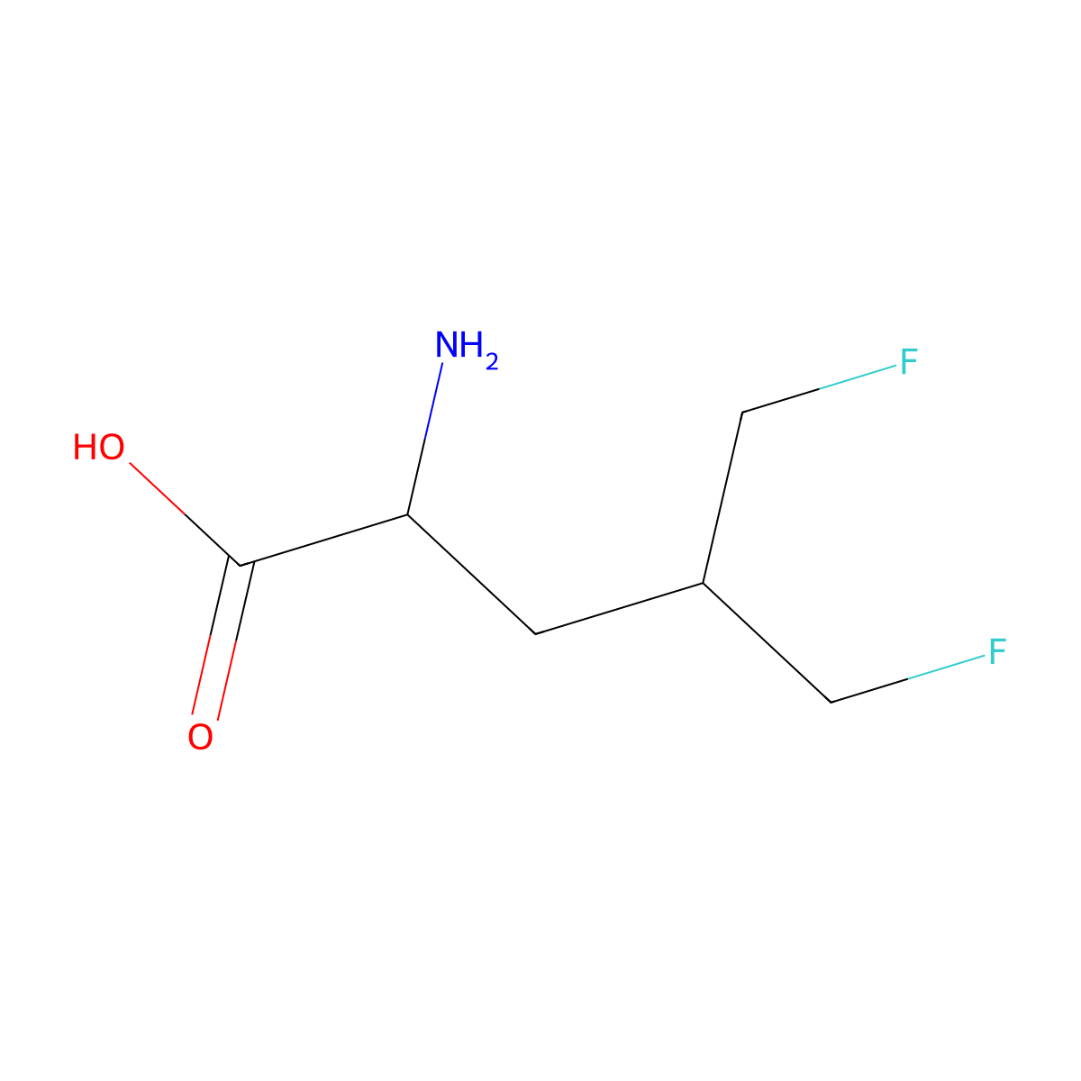 2-Amino-5-fluoro-4-(fluoromethyl)pentanoic acid molecular structure, CAS 16652-31-6