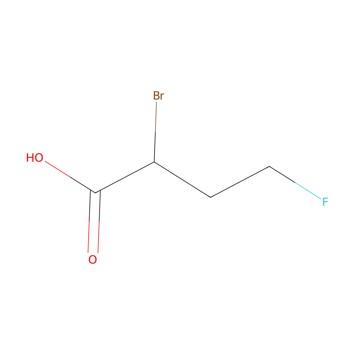 2-Bromo-4-fluorobutanoic acid molecular structure, CAS 16652-34-9