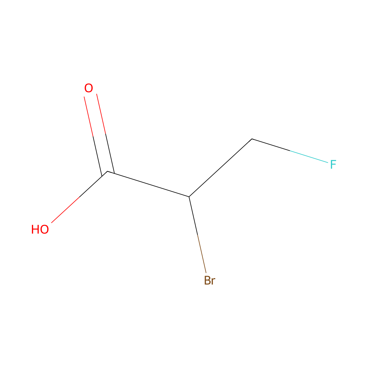 2-Bromo-3-fluoropropanoic acid molecular structure, CAS 16652-36-1