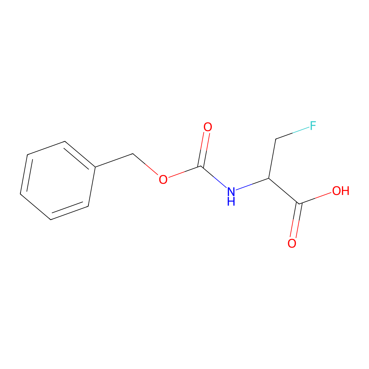2-(((Benzyloxy)carbonyl)amino)-3-fluoropropanoic acid molecular structure, CAS 16652-38-3