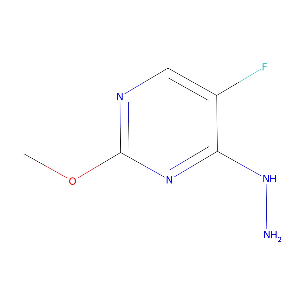 5-Fluoro-4-hydrazino-2-methoxypyrimidine molecular structure, CAS 166524-64-7