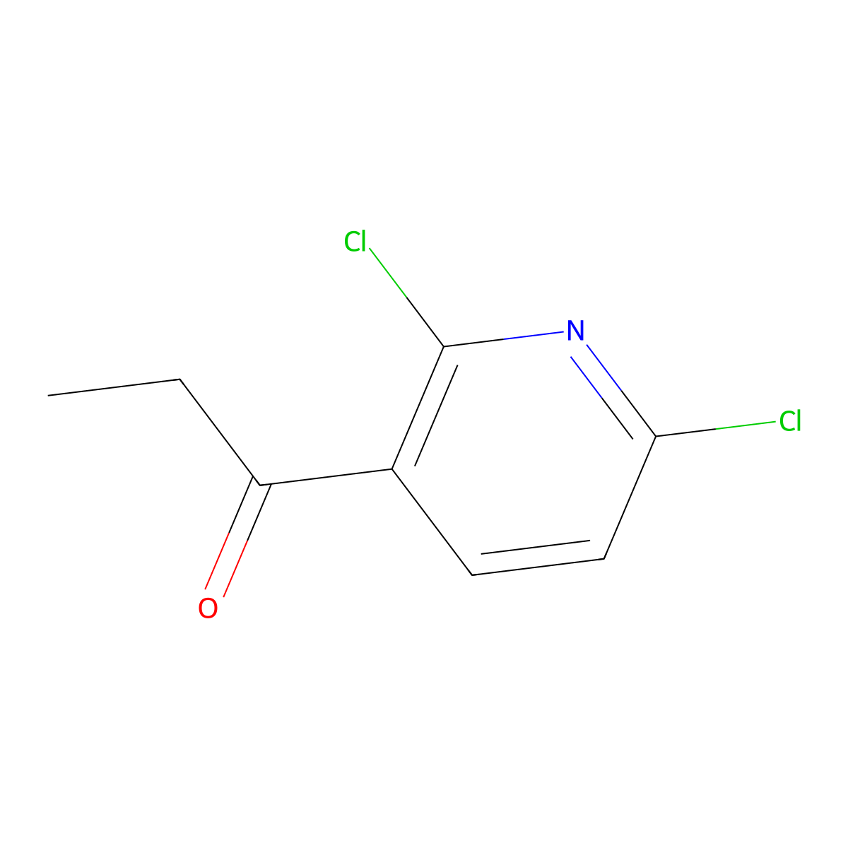 1-(2,6-Dichloro-3-pyridinyl)-1-propanone molecular structure, CAS 166525-47-9