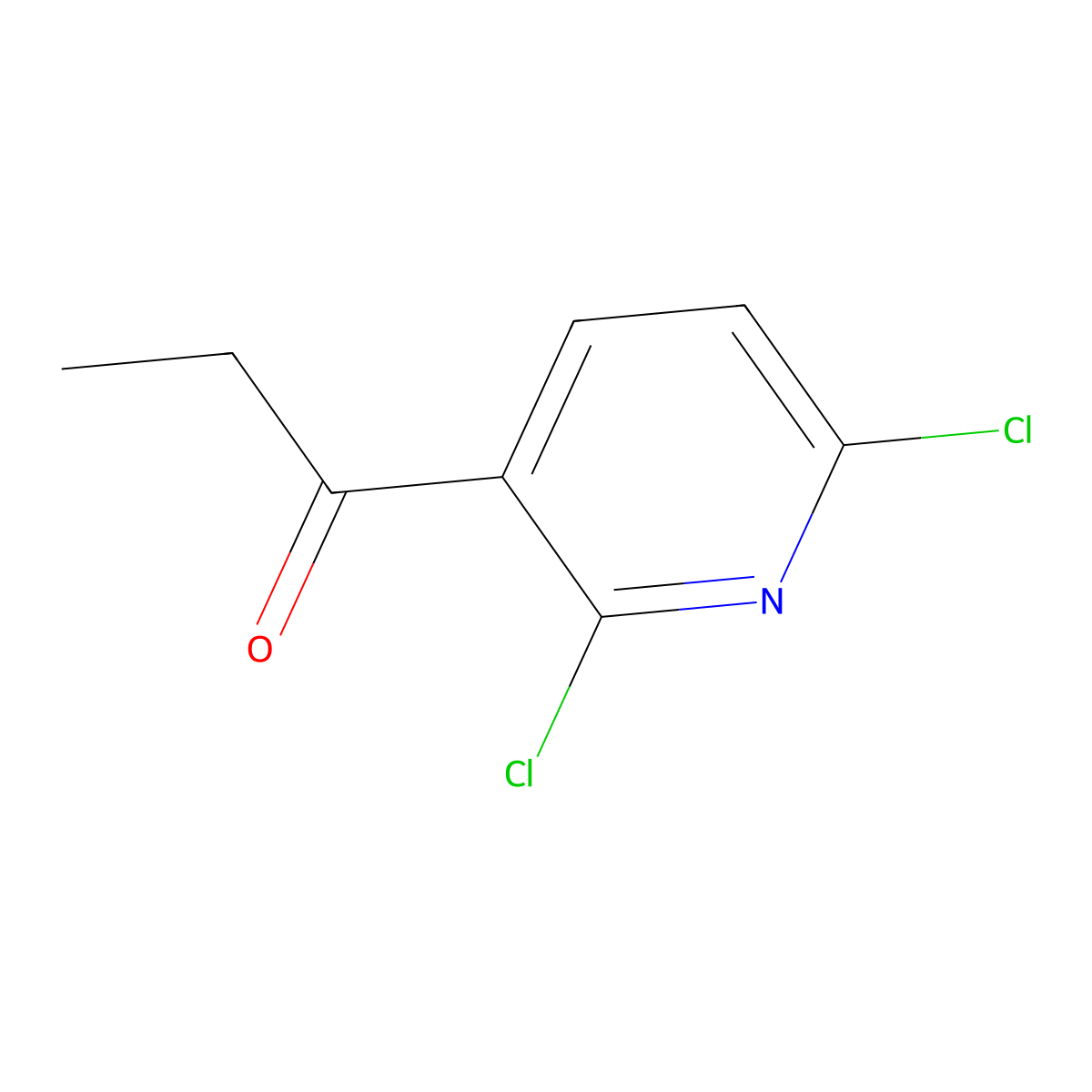 1-(2,6-Dichloro-3-pyridinyl)-1-propanone molecular structure, CAS 166525-47-9
