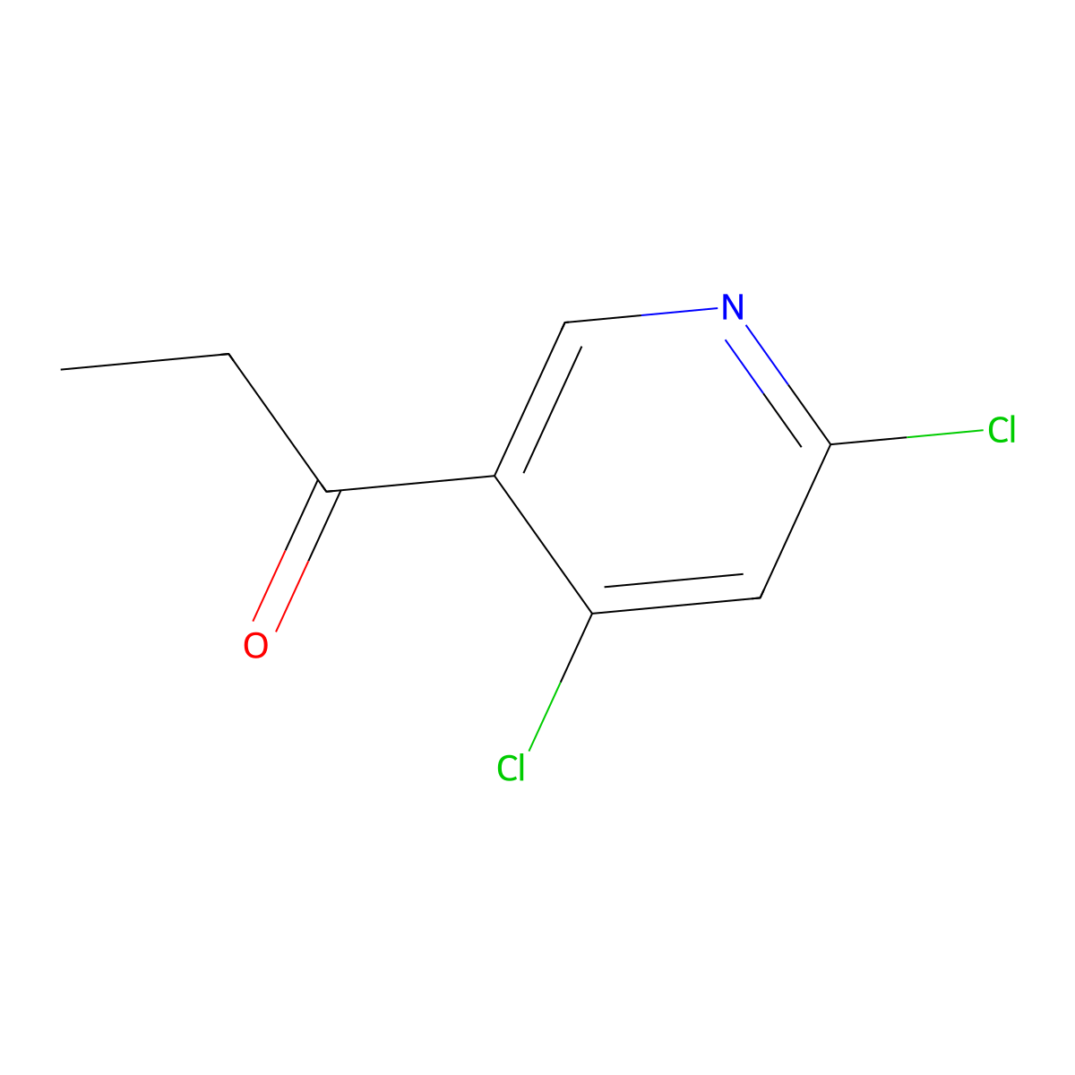 1-(4,6-Dichloro-3-pyridyl)propan-1-one molecular structure, CAS 166525-49-1