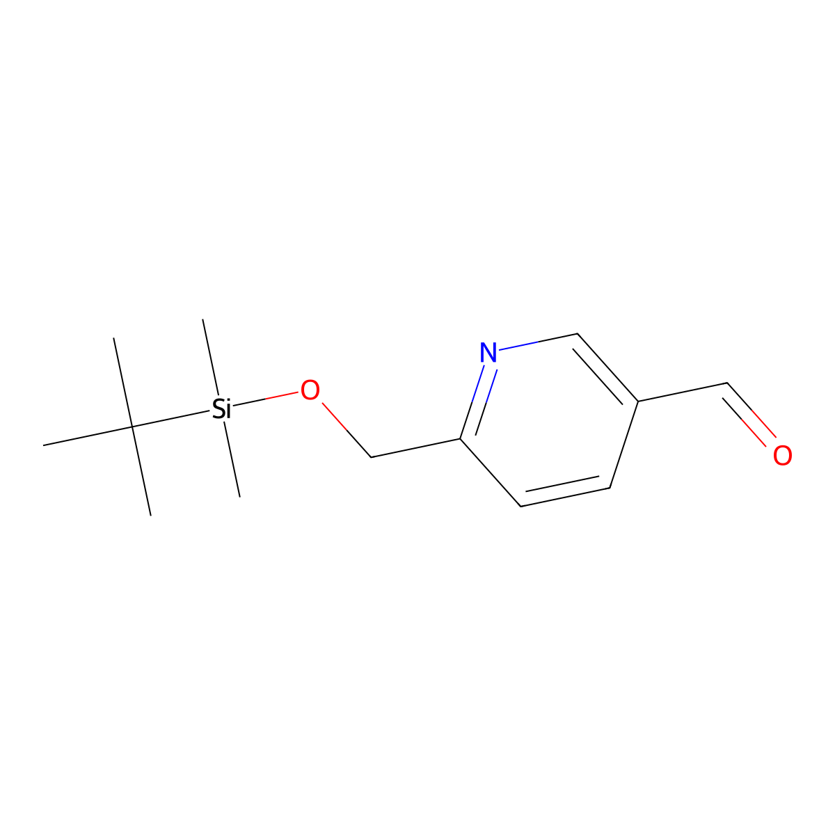 6-(((tert-Butyldimethylsilyl)oxy)methyl)nicotinaldehyde molecular structure, CAS 166525-56-0