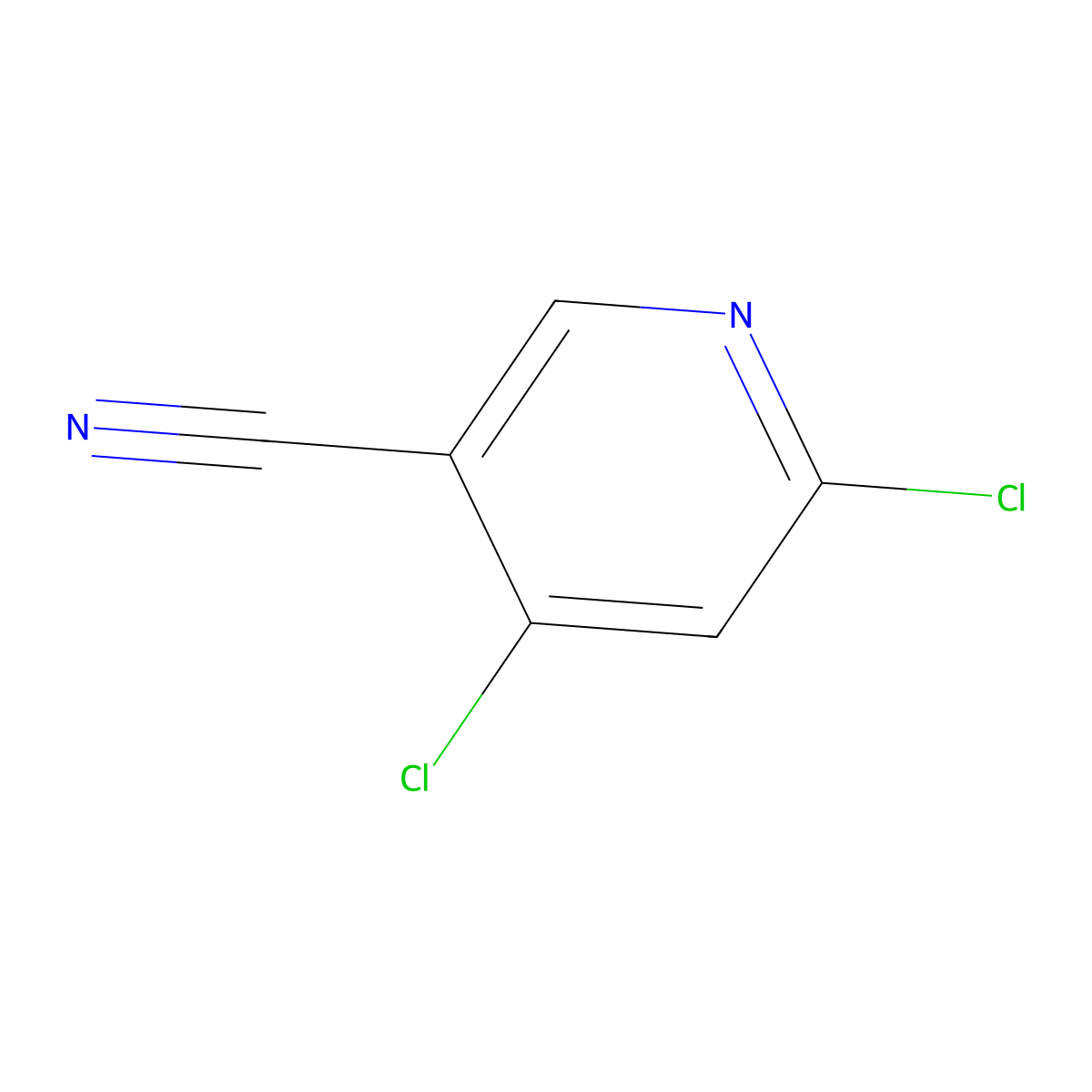 4,6-Dichloropyridine-3-carbonitrile molecular structure, CAS 166526-03-0