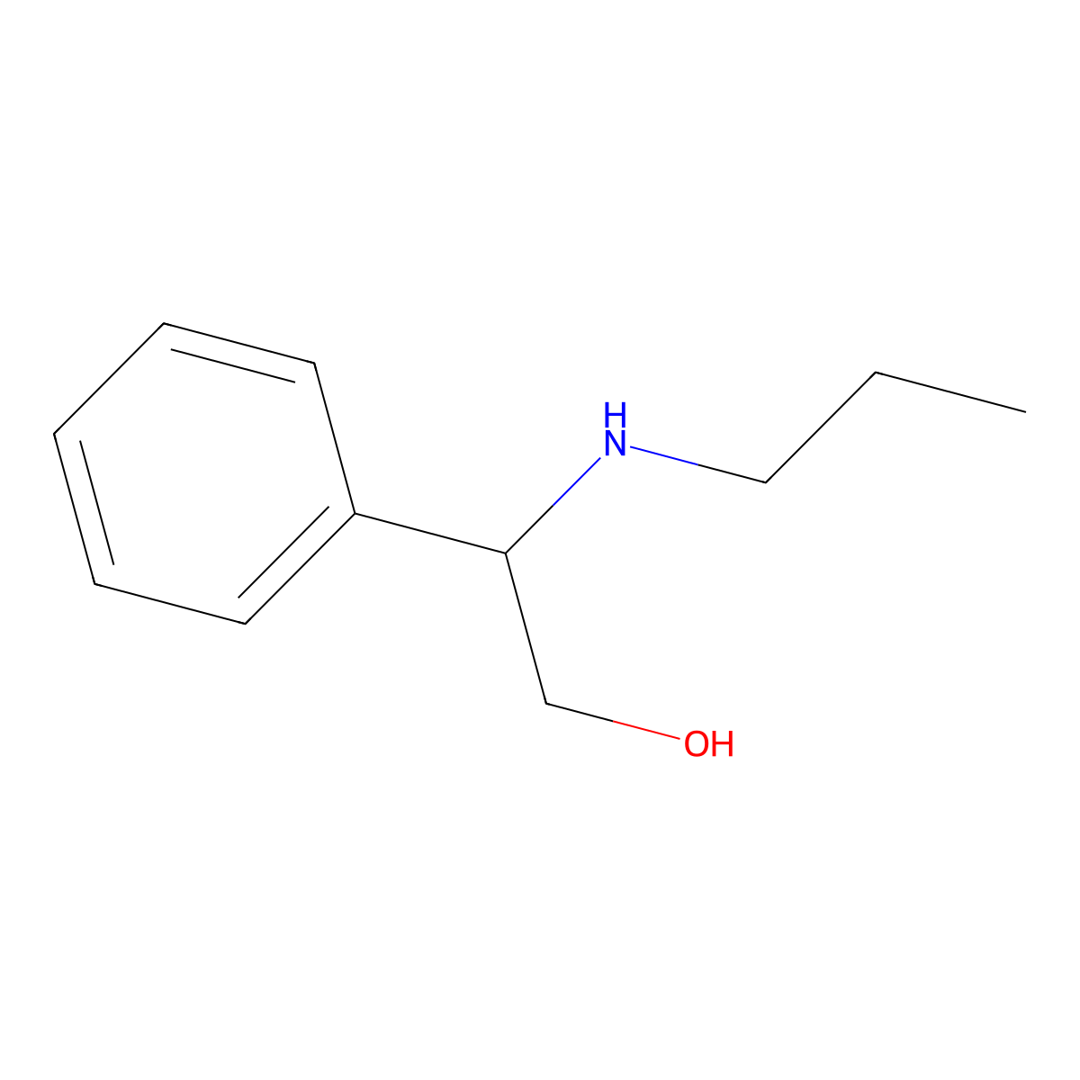 2-Phenyl-2-(propylamino)ethan-1-ol molecular structure, CAS 166526-07-4