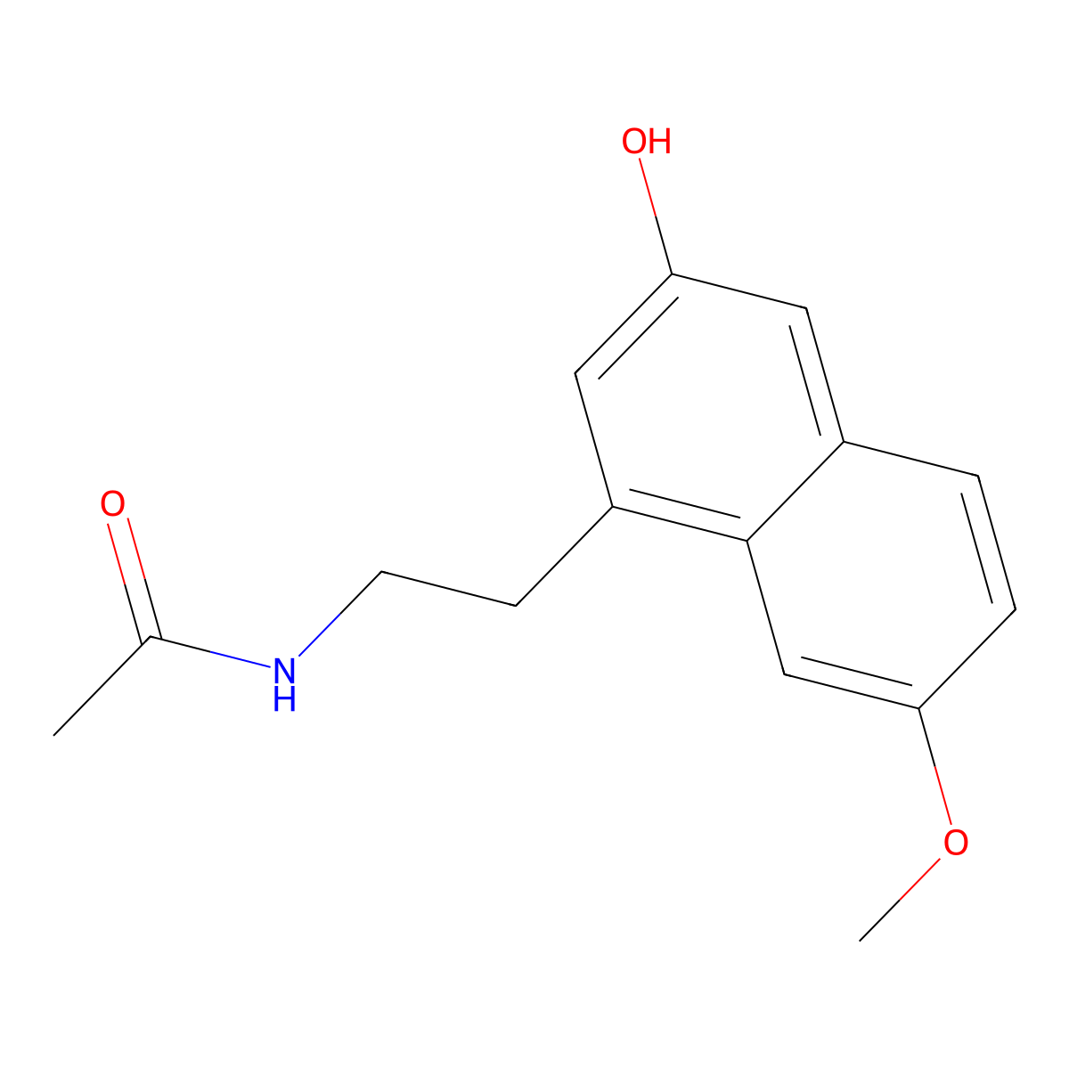 N-(2-(3-hydroxy-7-methoxynaphthalen-1-yl)ethyl)acetamide molecular structure, CAS 166526-99-4
