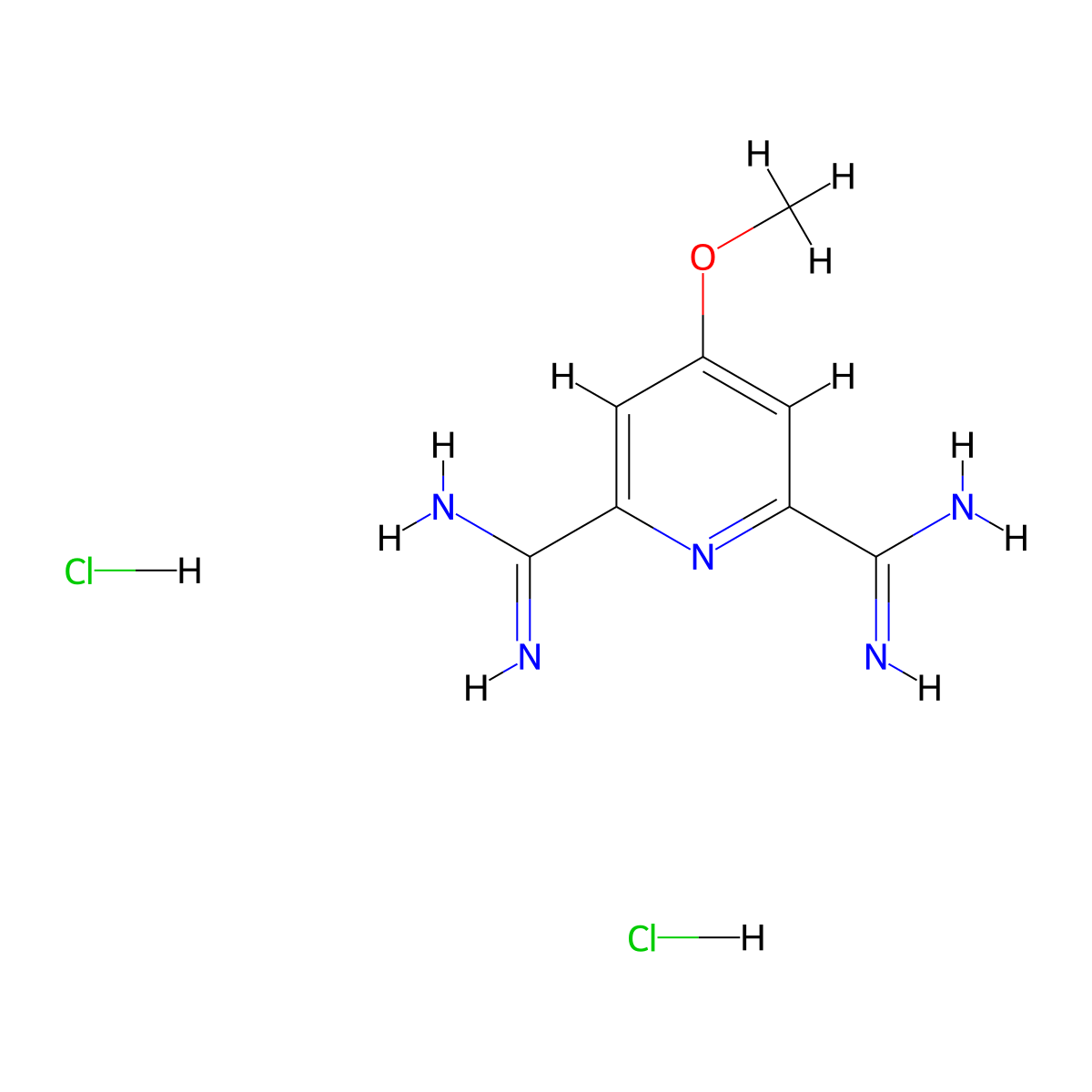 4-Methoxypyridine-2,6-dicarboximidamide dihydrochloride molecular structure, CAS 1665277-72-4