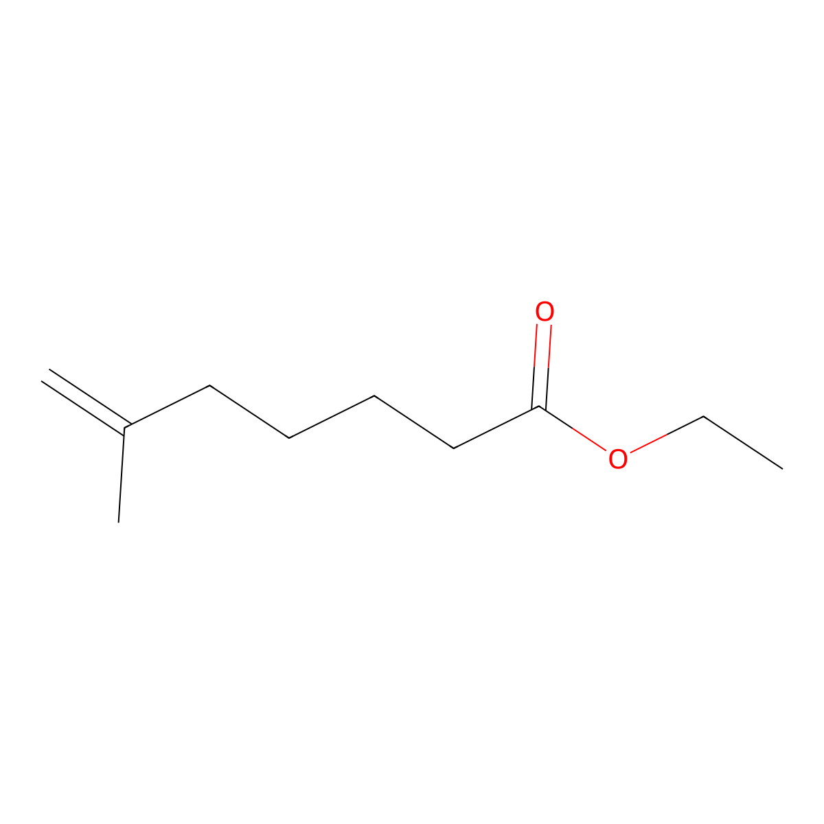 Ethyl 6-methylhept-6-enoate molecular structure, CAS 166533-72-8