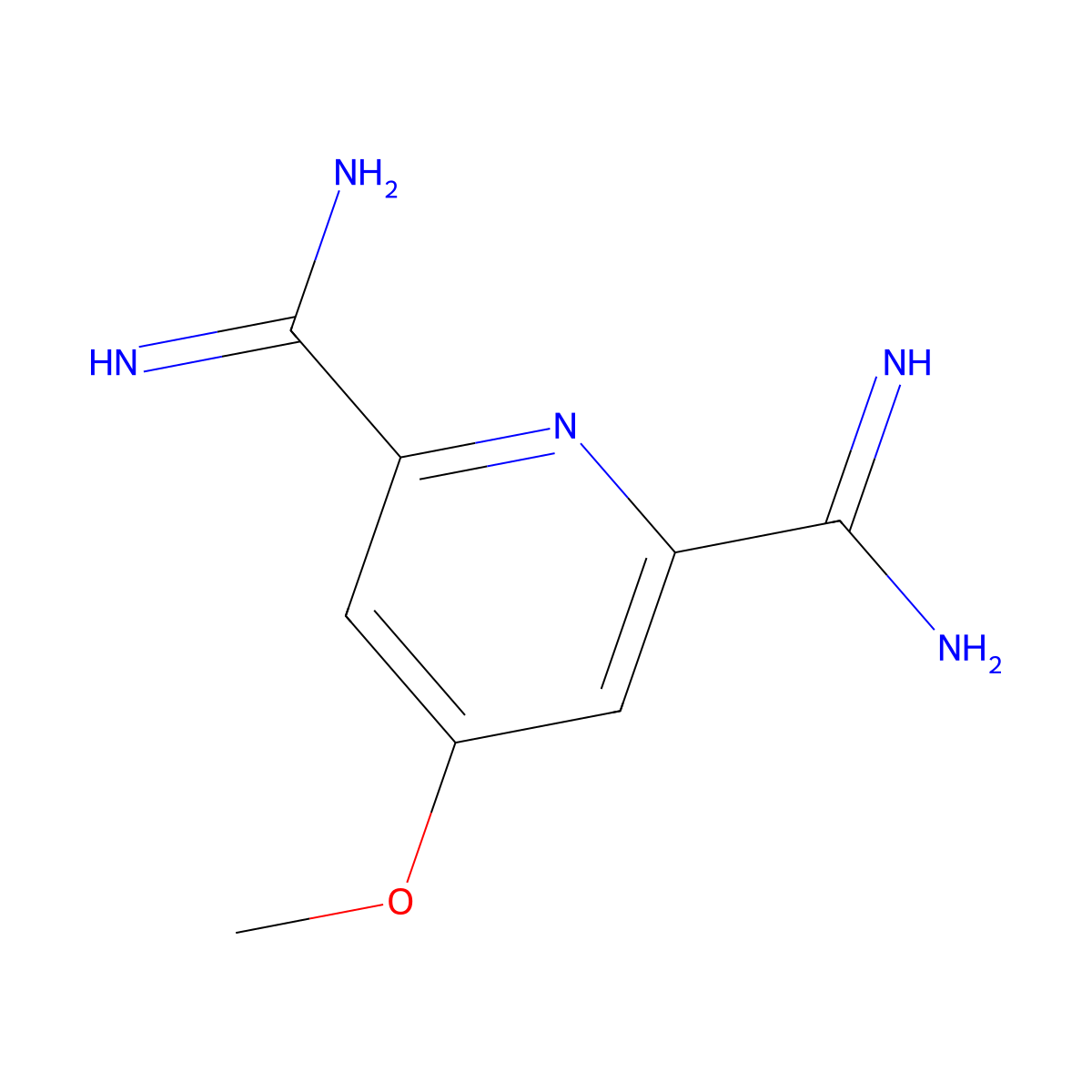 4-Methoxypyridine-2,6-bis(carboximidamide) molecular structure, CAS 1665340-57-7