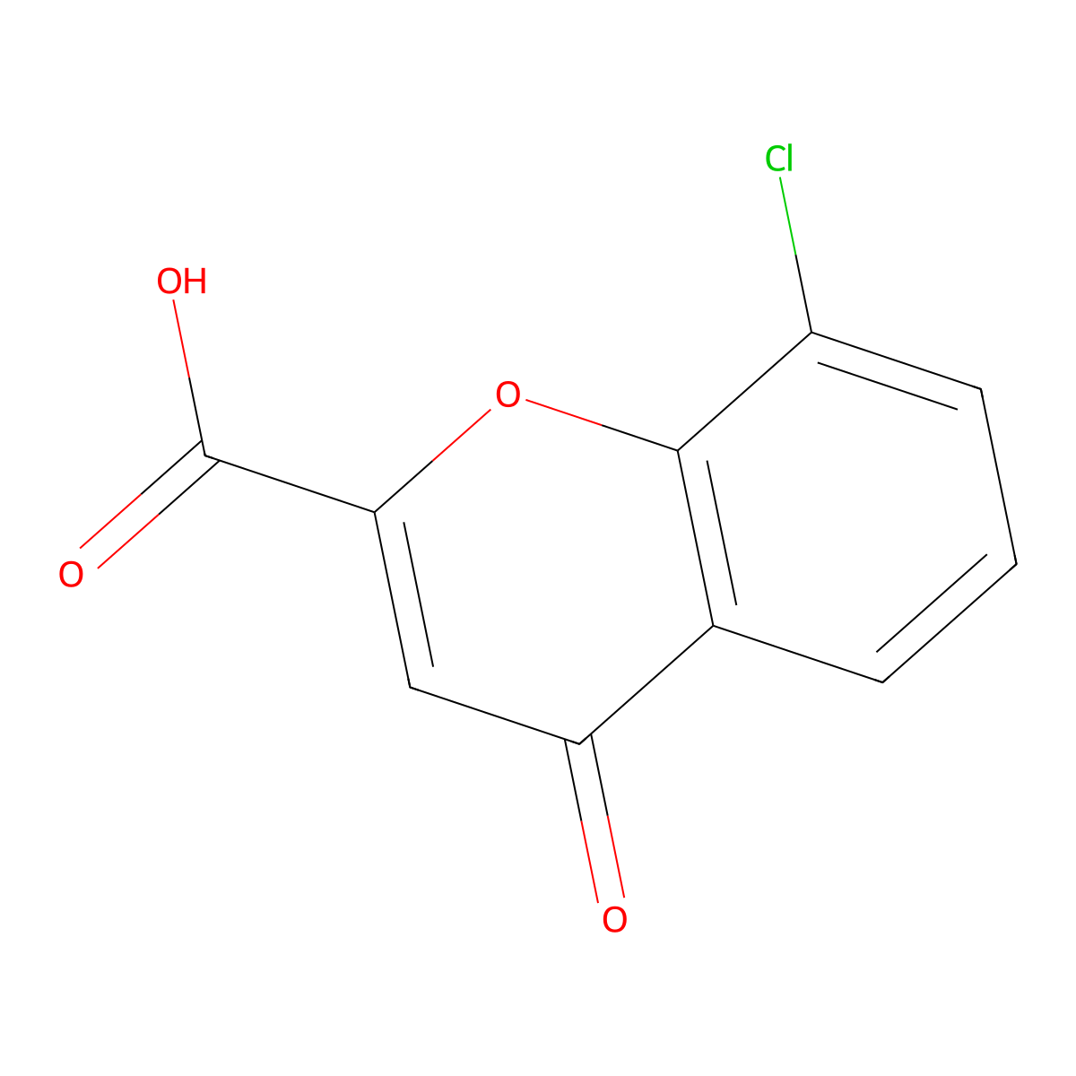 8-Chloro-4-oxo-4H-chromene-2-carboxylic acid molecular structure, CAS 166538-98-3